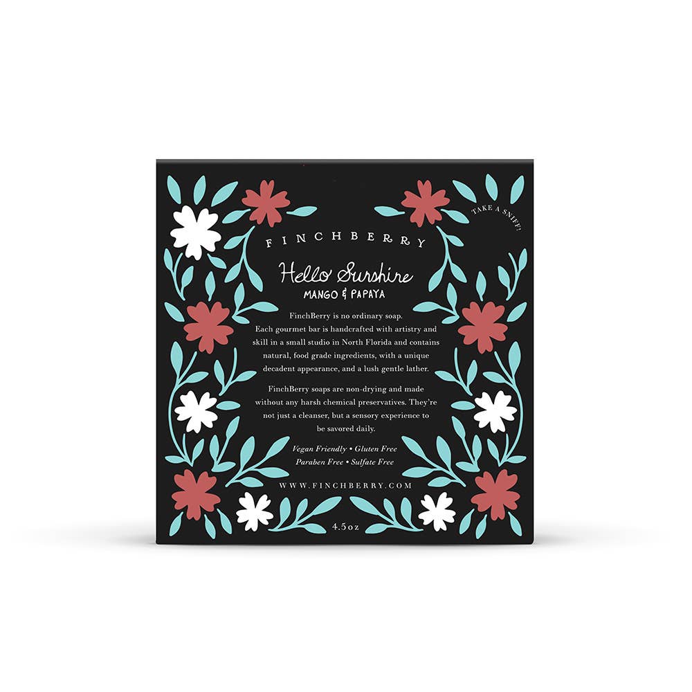 Finchberry Hello Sunshine Artisan Handmade Vegan Boxed Soap
