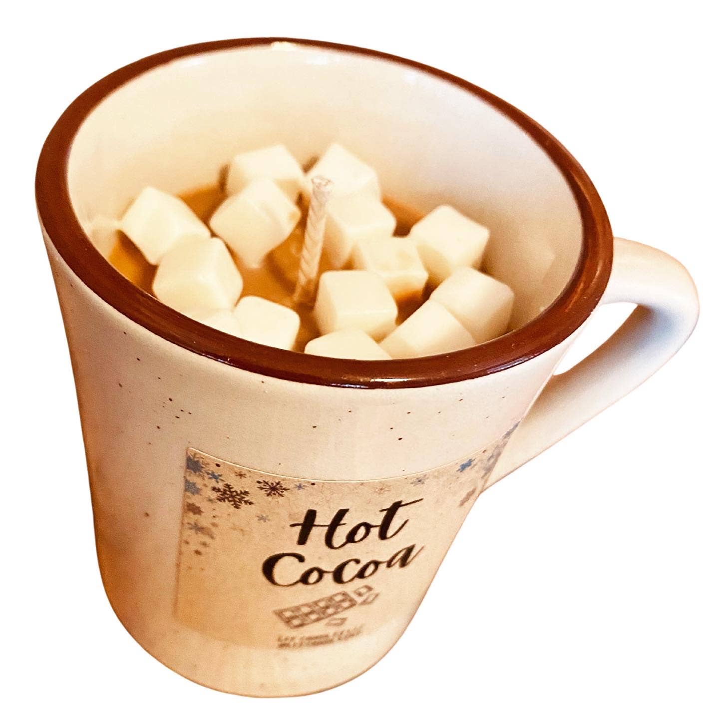 Hot Cocoa / Chocolate with Marshmallows Vegan Soy Mug Candle