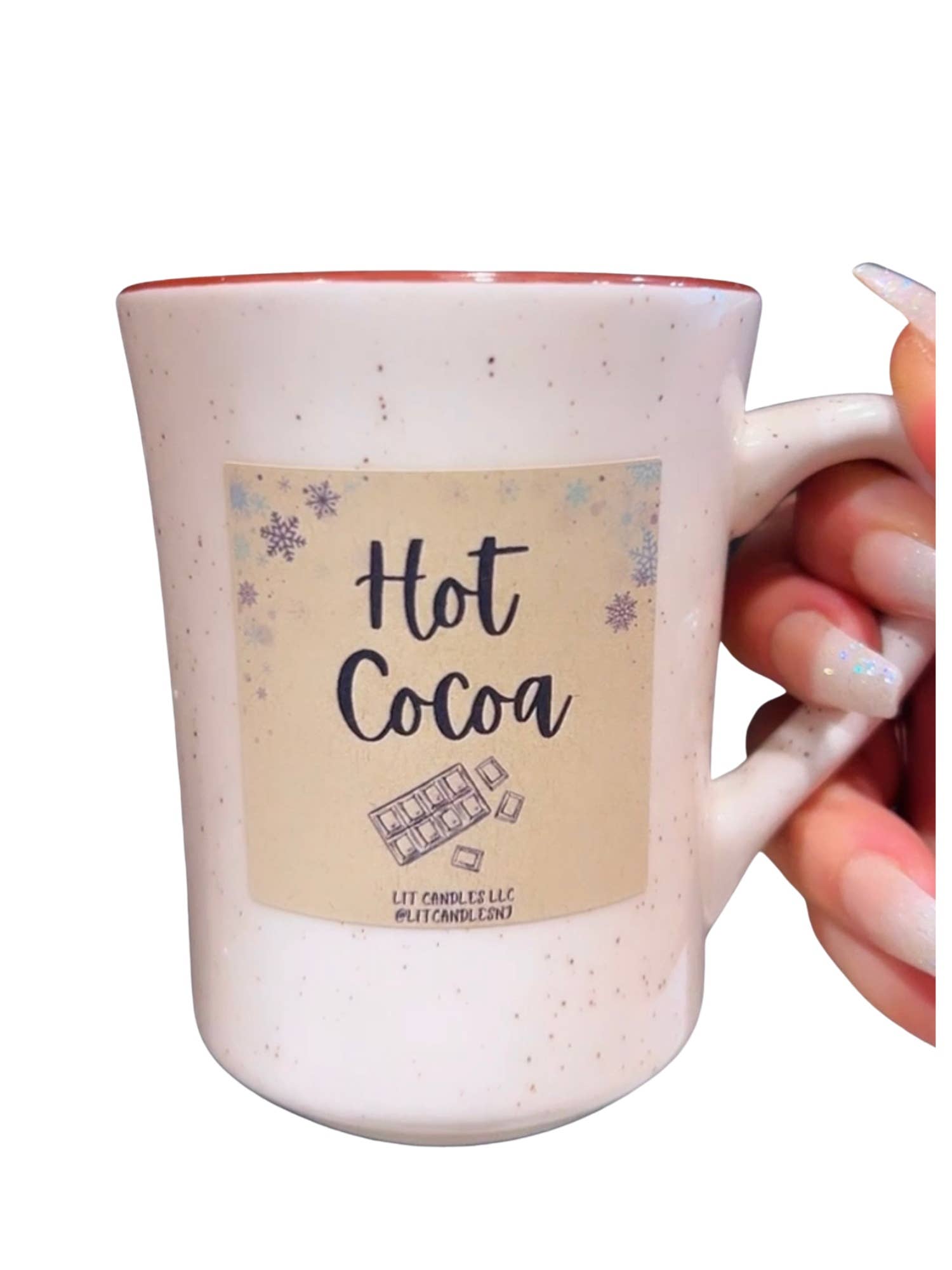Hot Cocoa / Chocolate with Marshmallows Vegan Soy Mug Candle