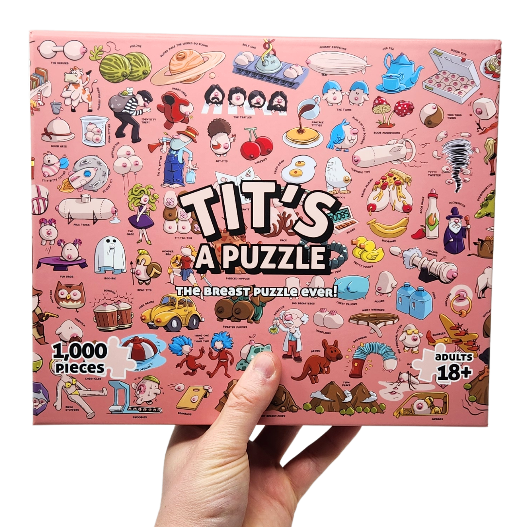 Tit's A Puzzle - Funny Boob Themed 1000 Piece Jigsaw Puzzle