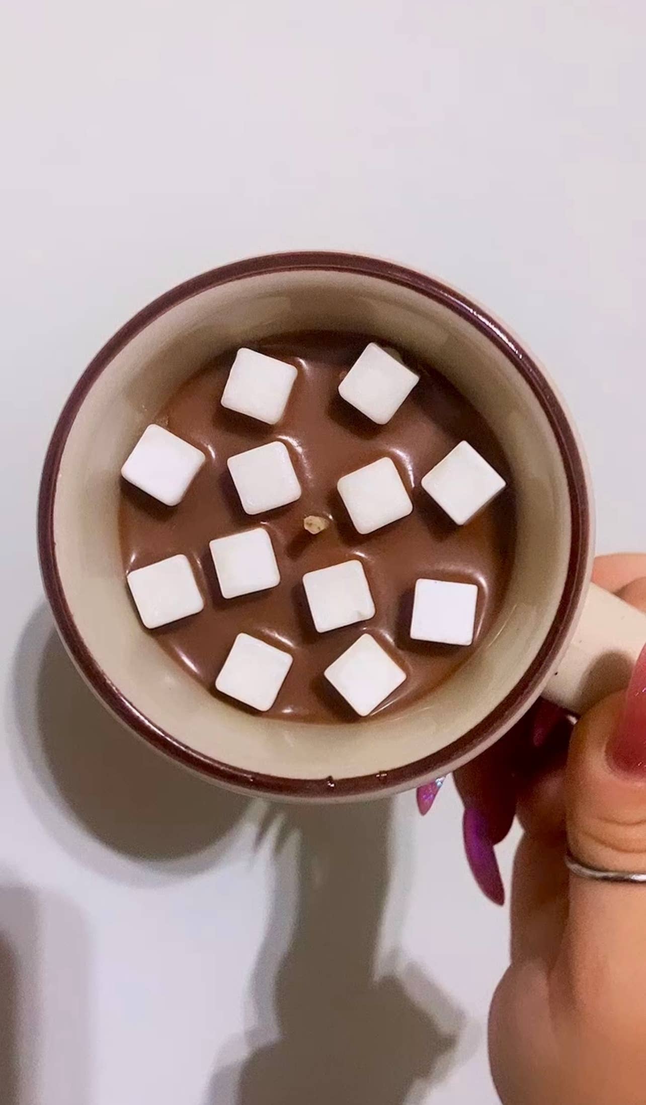 Hot Cocoa / Chocolate with Marshmallows Vegan Soy Mug Candle