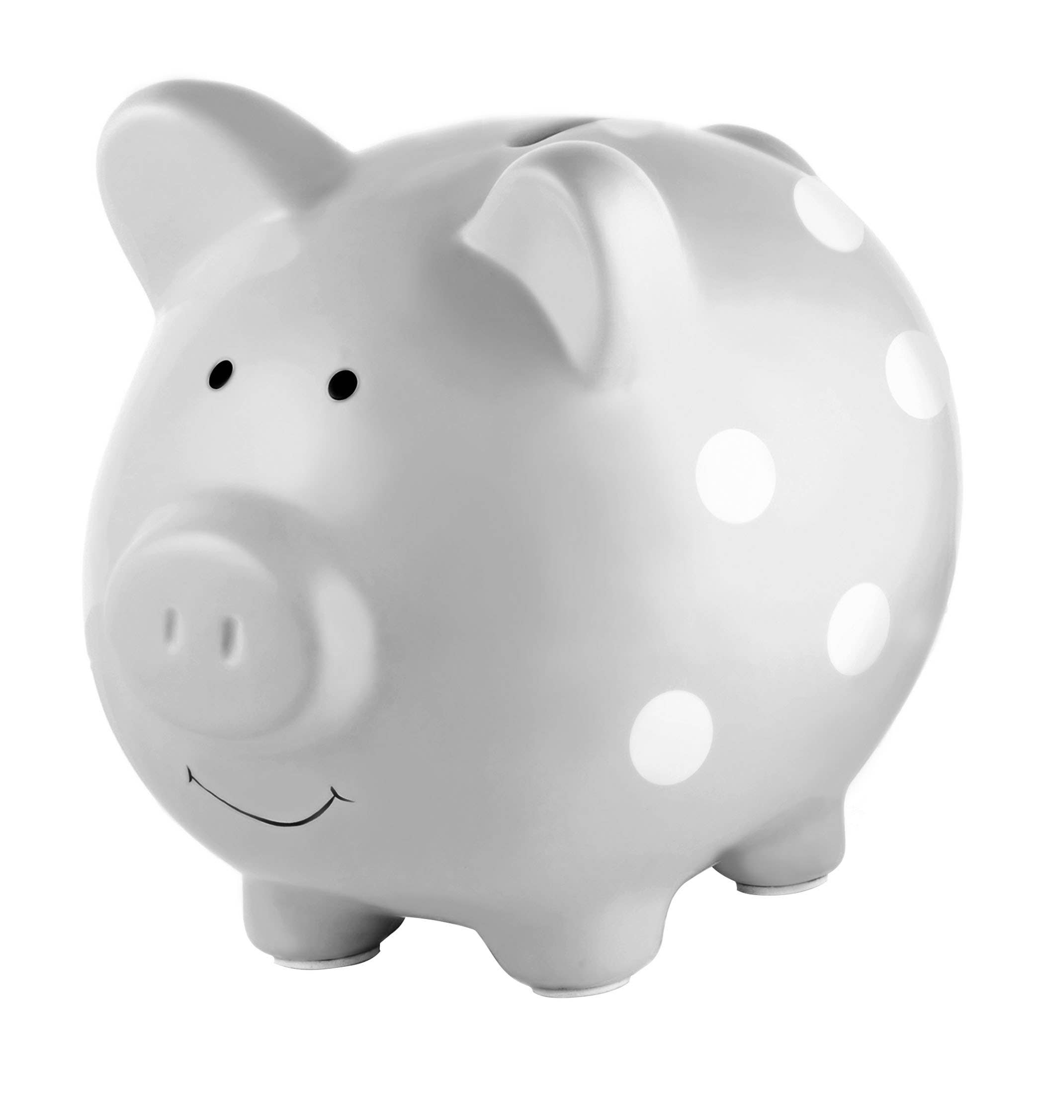 Polka Dot Piggy Bank: Blue