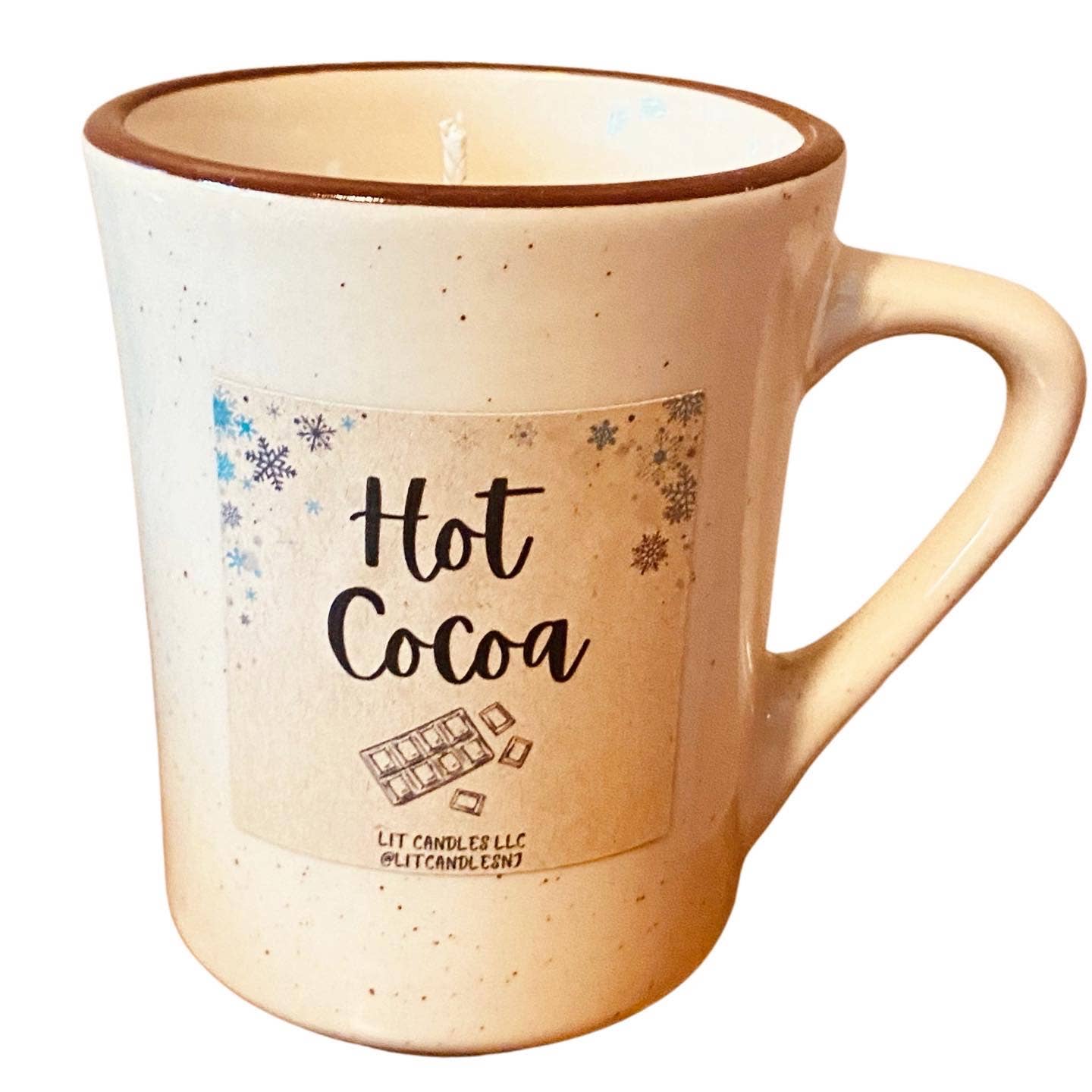 Hot Cocoa / Chocolate with Marshmallows Vegan Soy Mug Candle