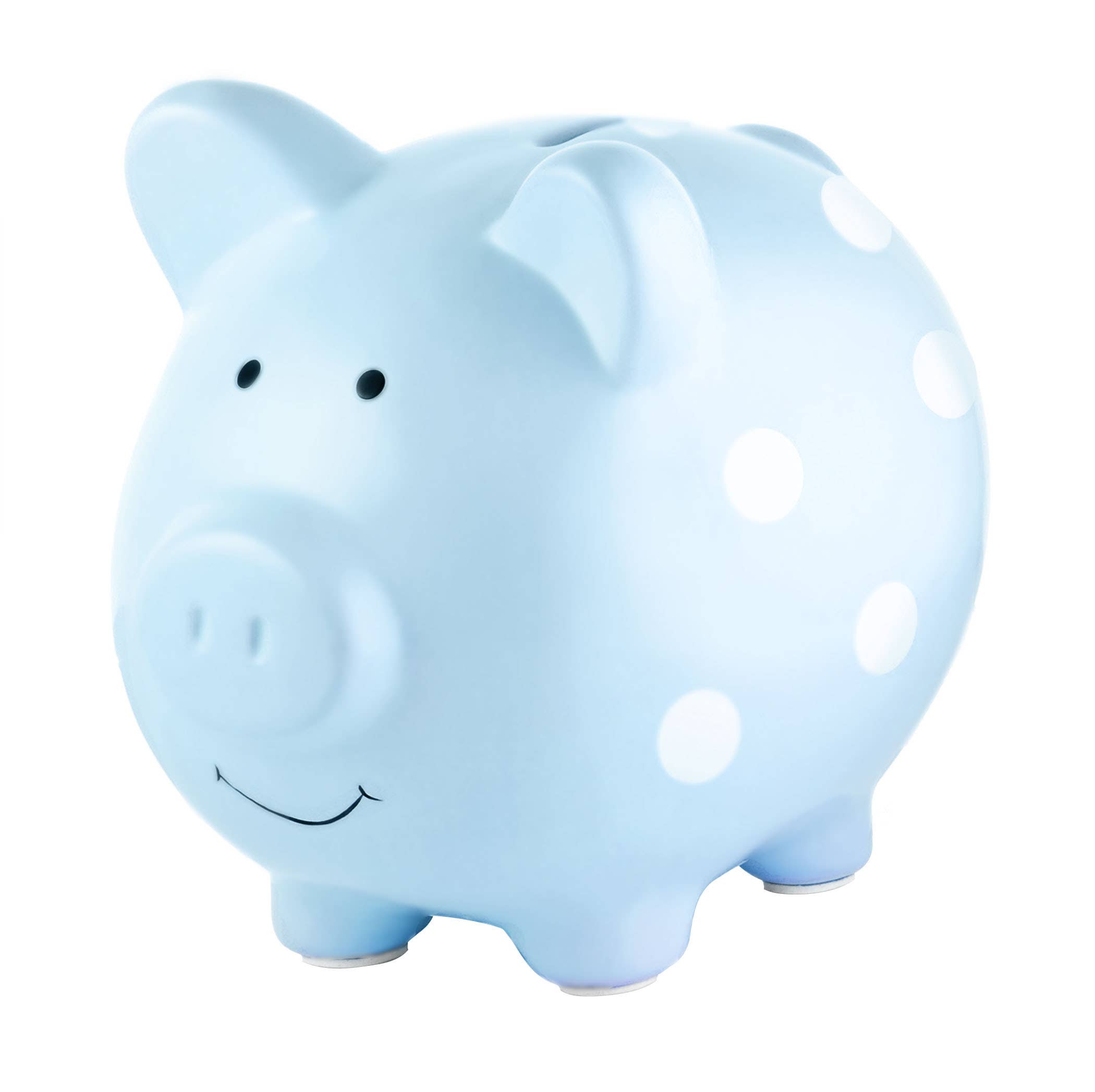 Polka Dot Piggy Bank: Blue