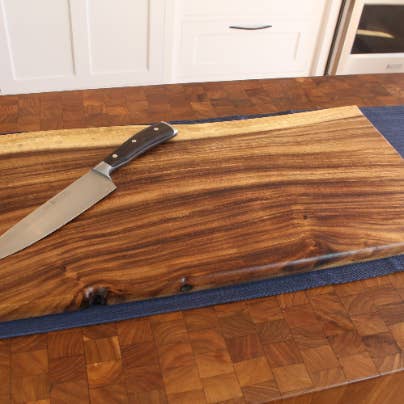 Square End Charcuterie Board - Live Edge - Cutting Board
