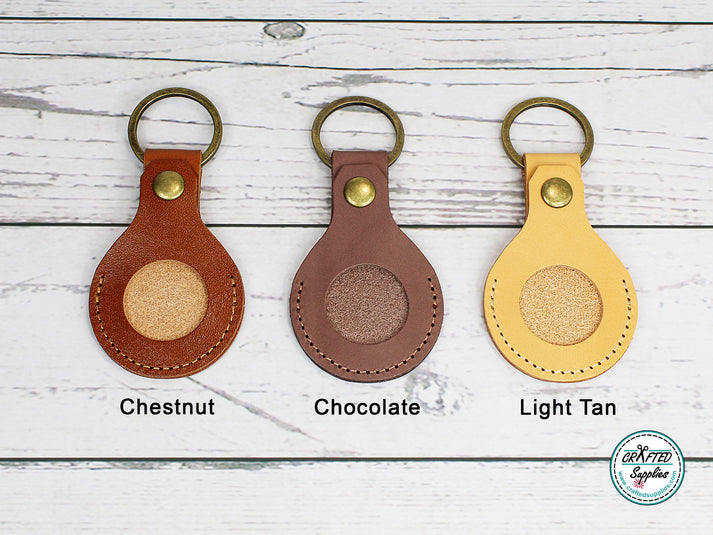 Leather Airtag Keychain