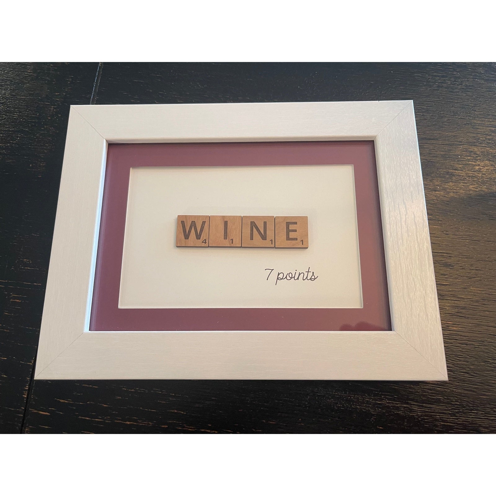 Framed Scrabble-Style Letter Art