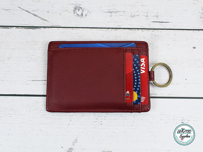 Leatherette Slim Wallet w/keychain ring