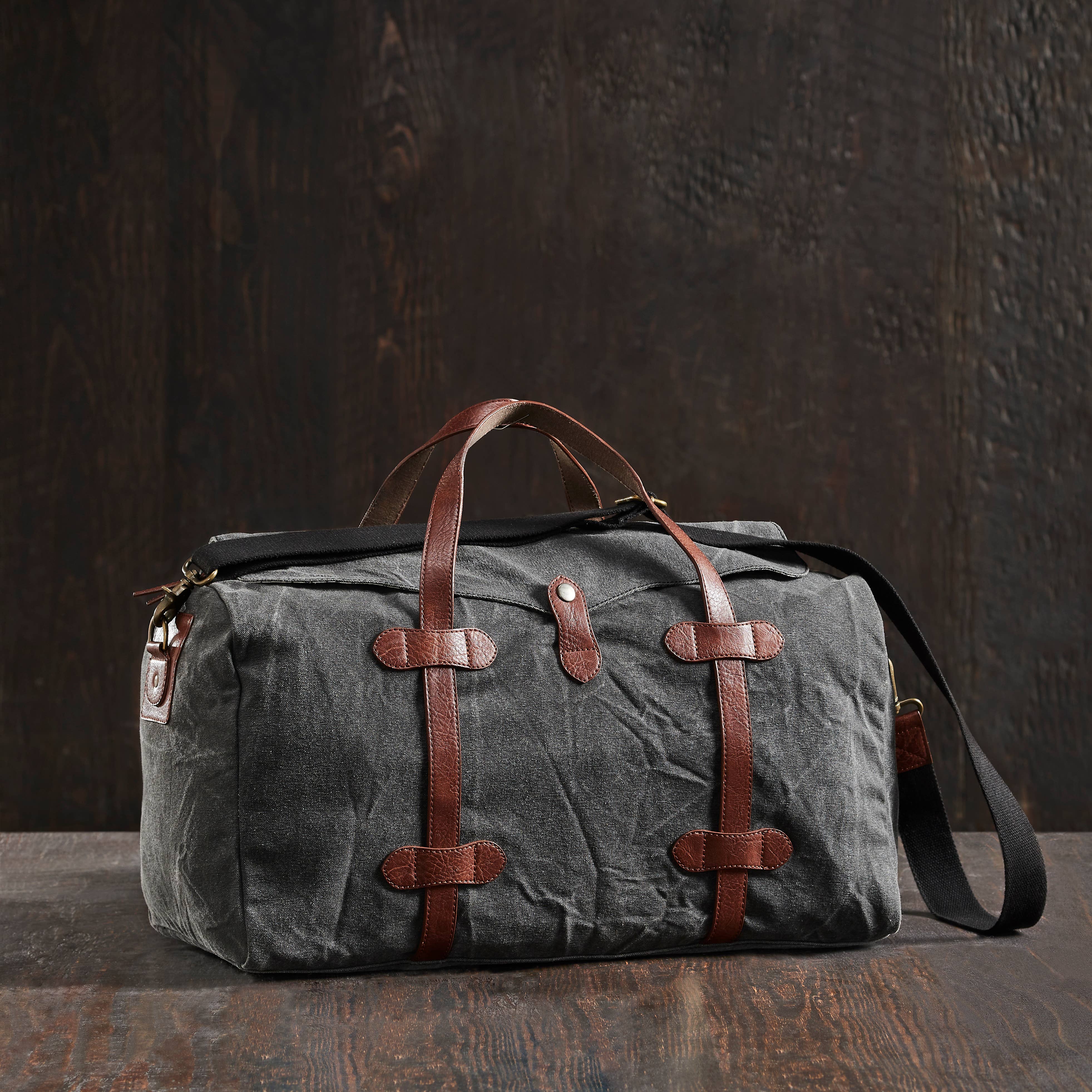 Aldrich Up-Cycled Canvas Duffle Weekender Bag
