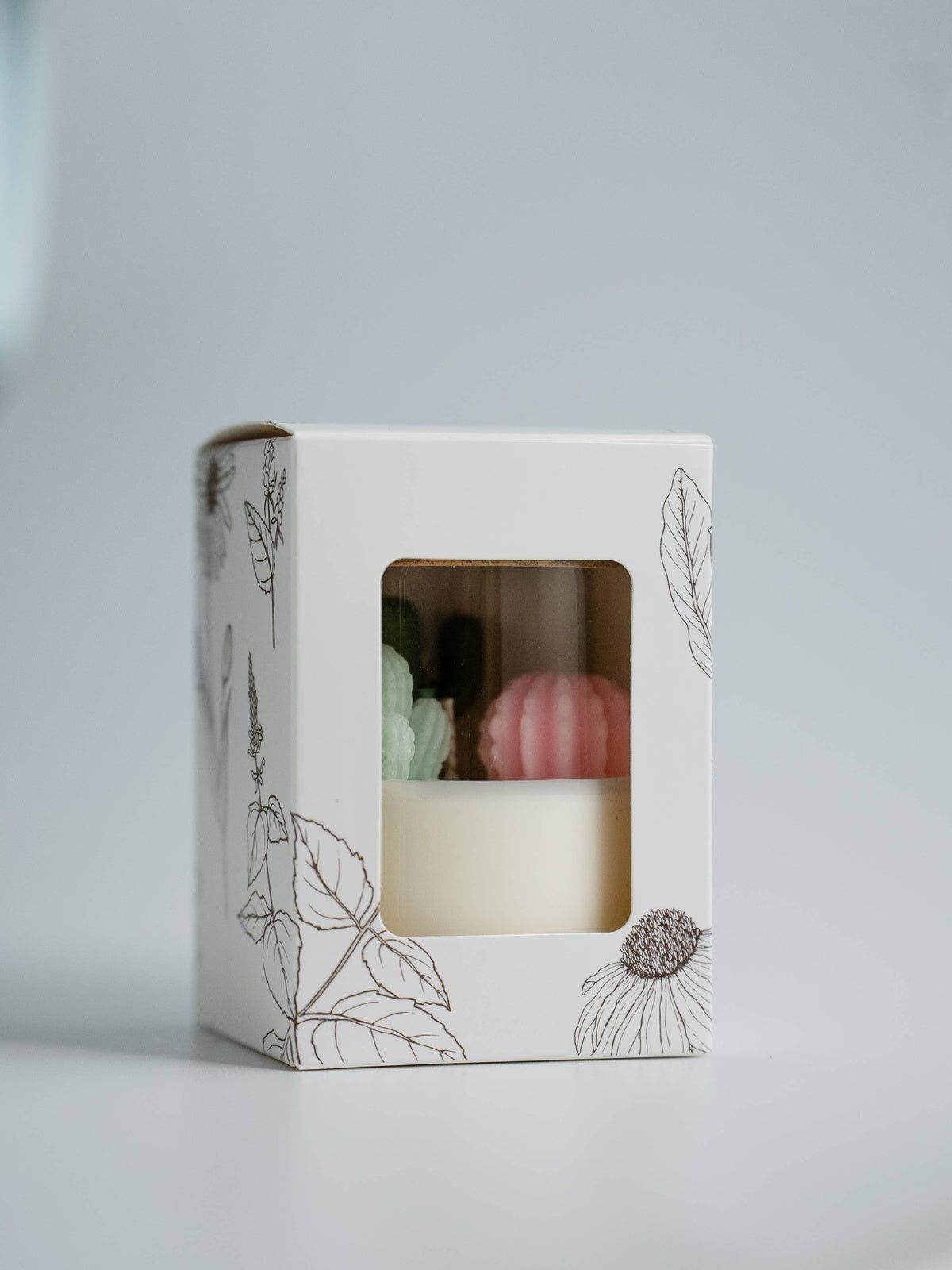 Cactus and Succulent Candle | Soy Blend: Beach Vibe / Pink mint & green