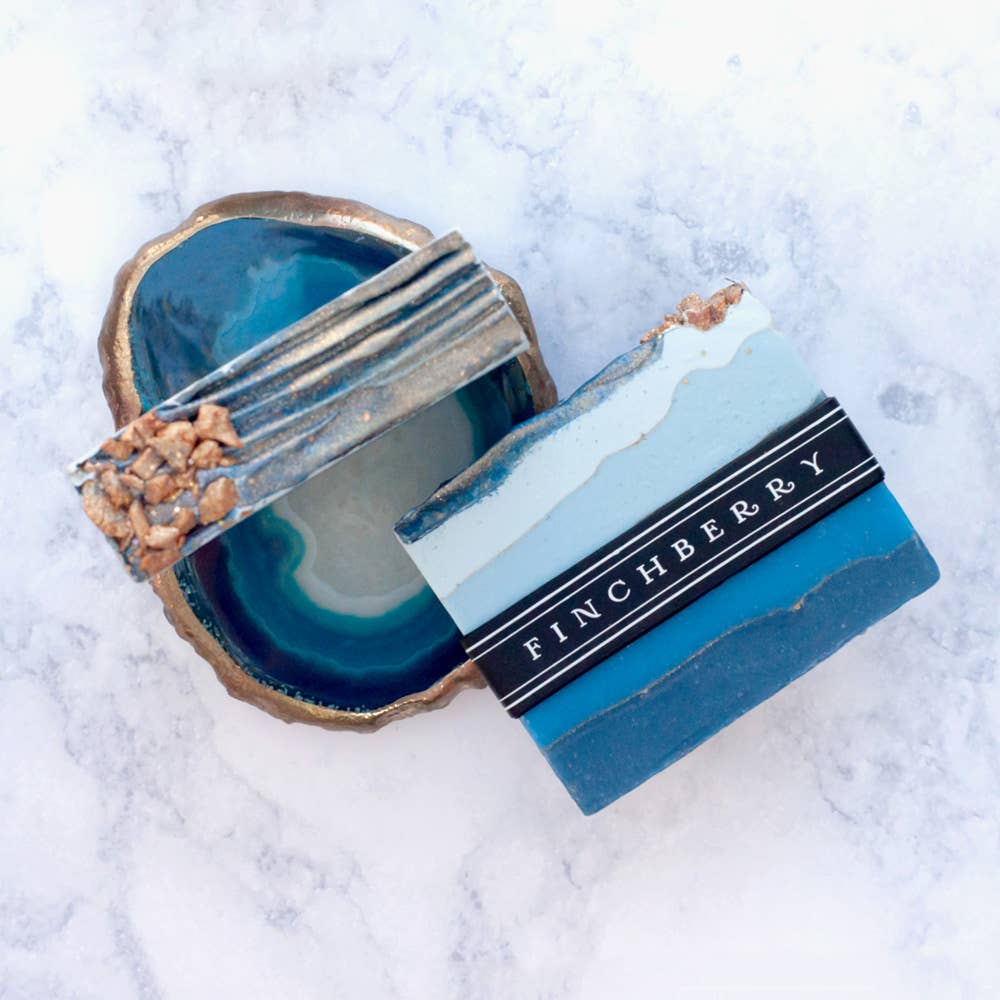 Finchberry Sapphire Coastal Amber Scented Nourishing Boxed Soap