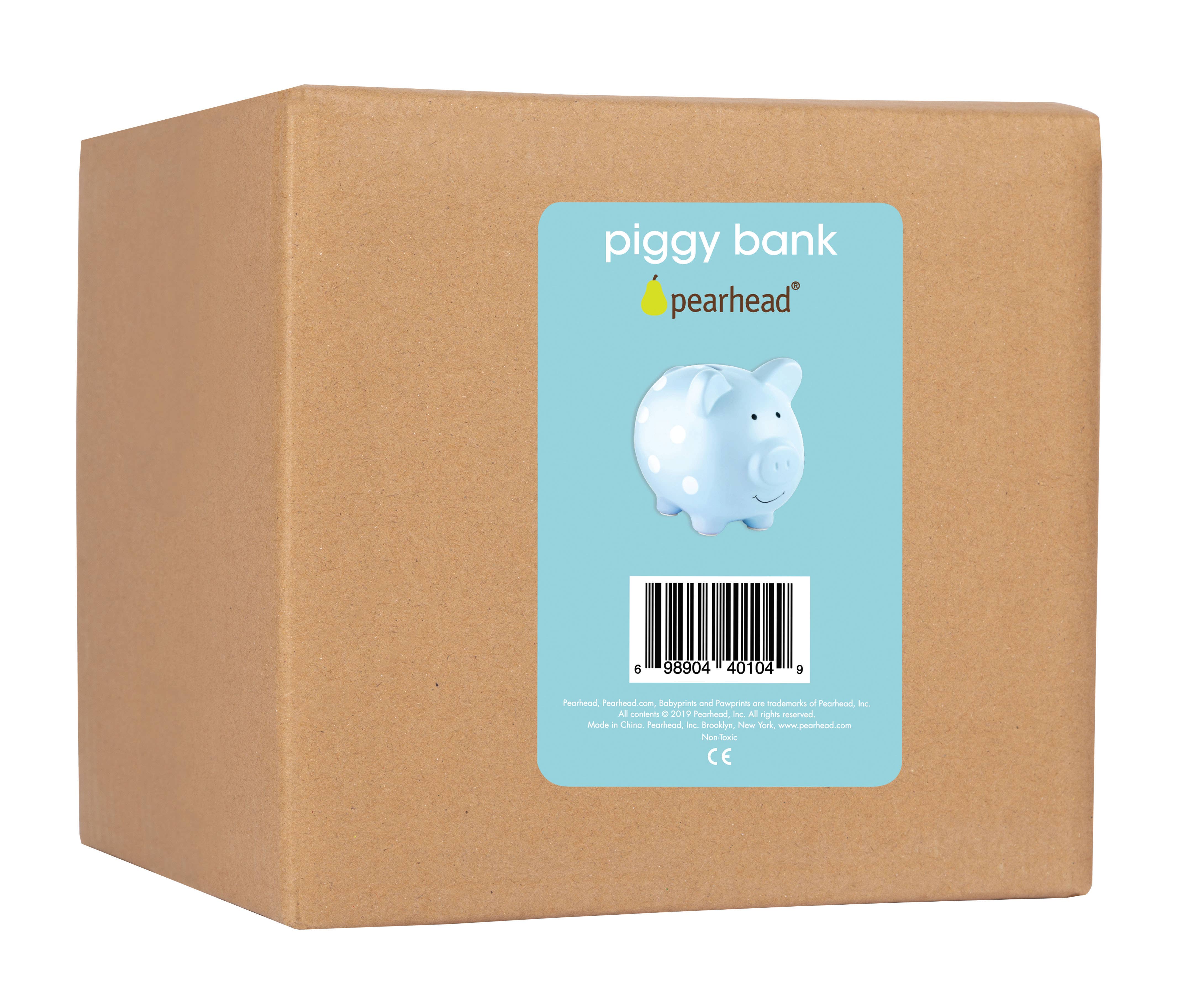 Polka Dot Piggy Bank: Blue