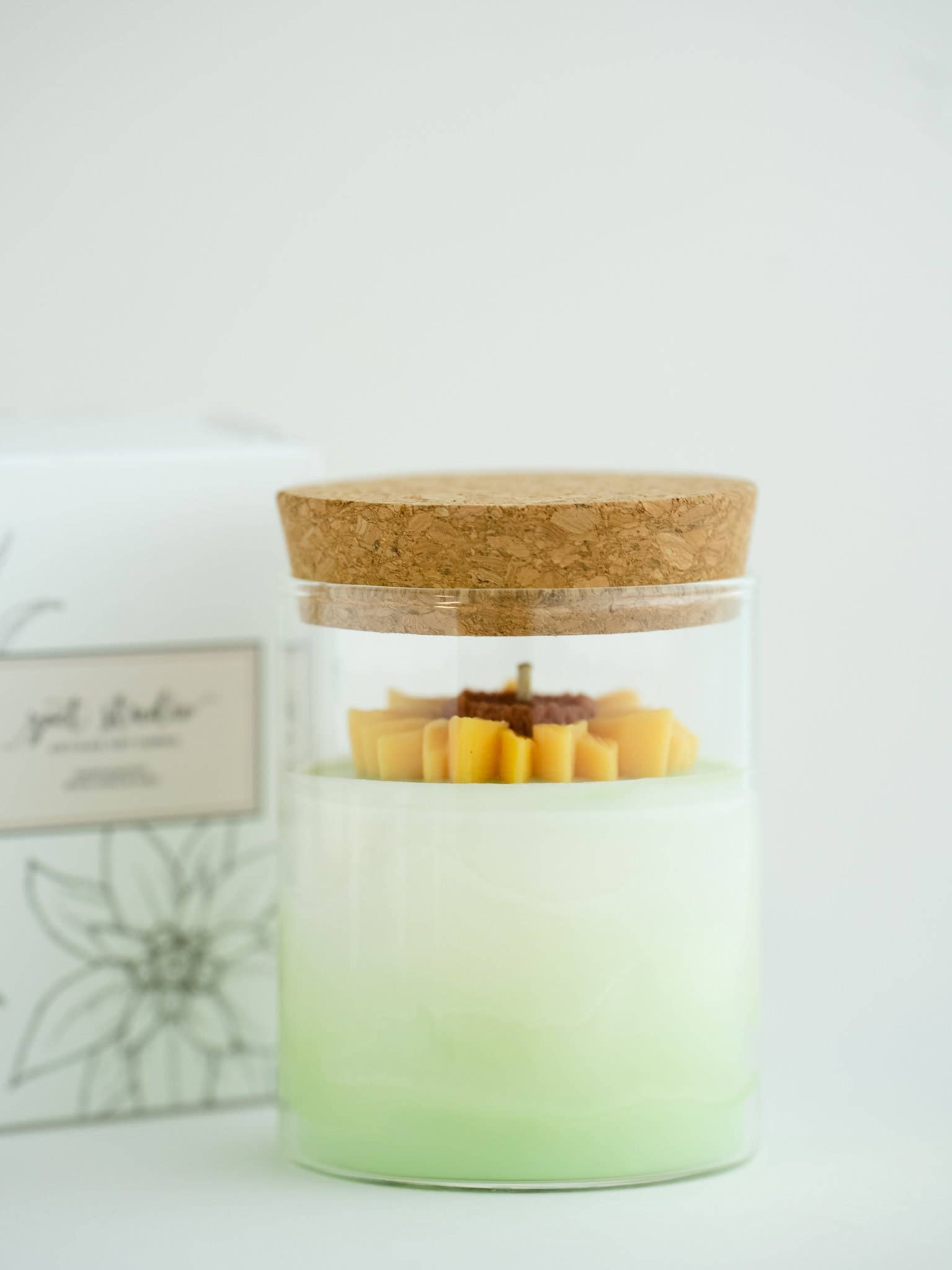 Sunflower Soy Blend Candle | 8.5 oz candle: Peach + Cream