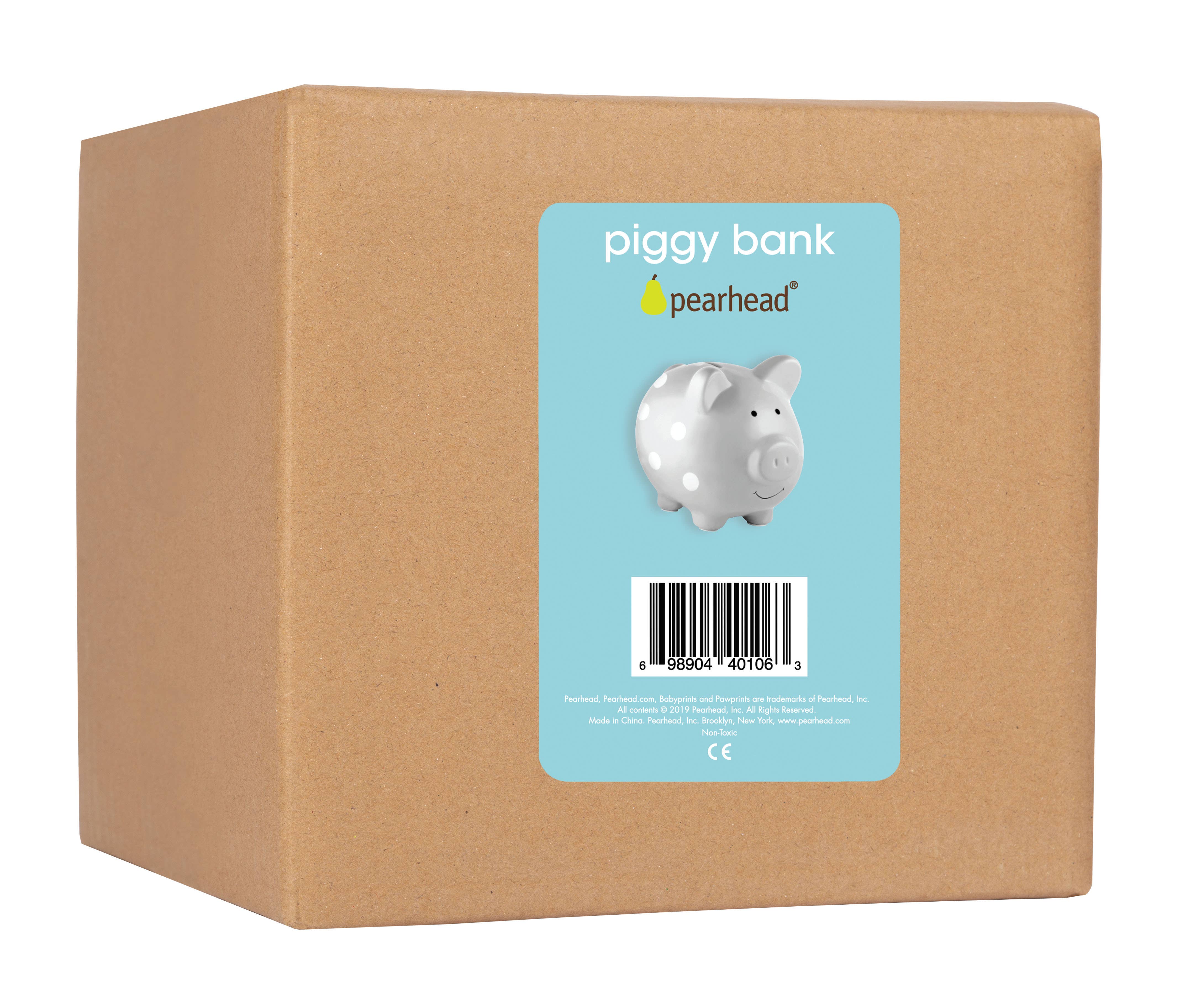 Polka Dot Piggy Bank: Blue
