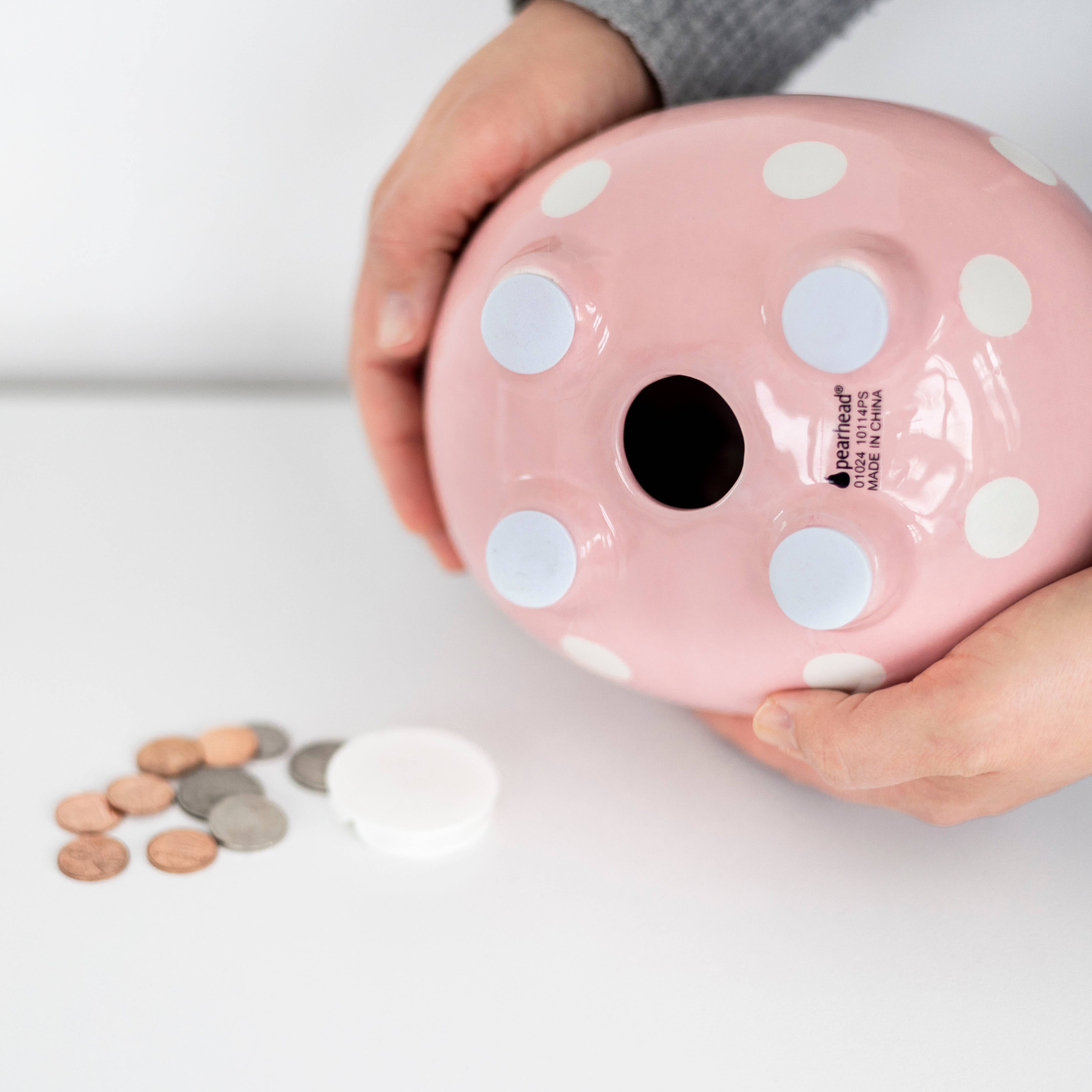 Polka Dot Piggy Bank: Blue