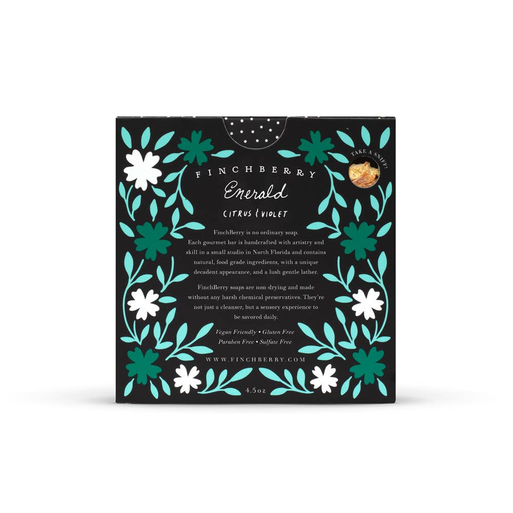 Finchberry Emerald Citrus & Violet Scented Nourishing Boxed Soap