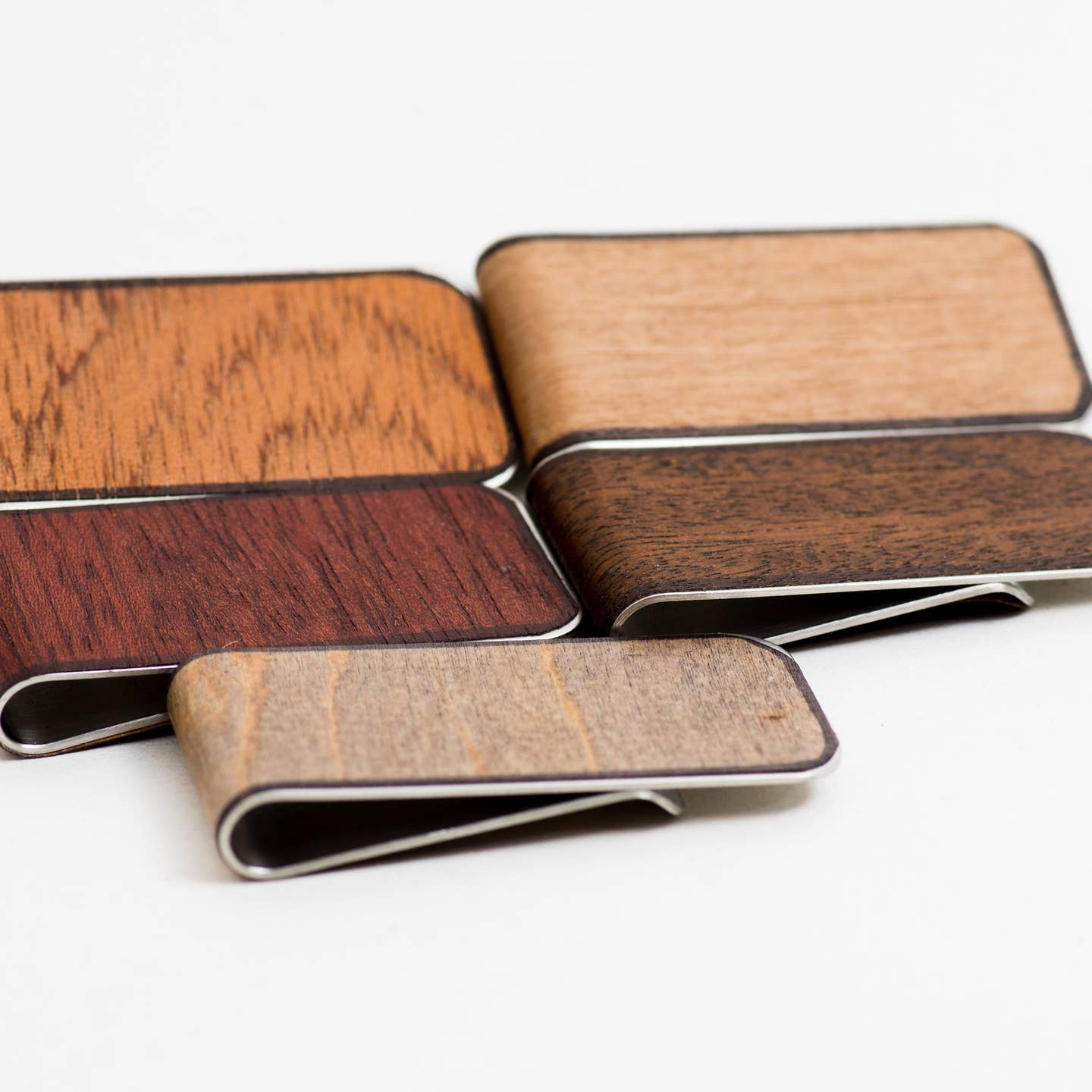 Vintage Hand Cut Wood Money Clip