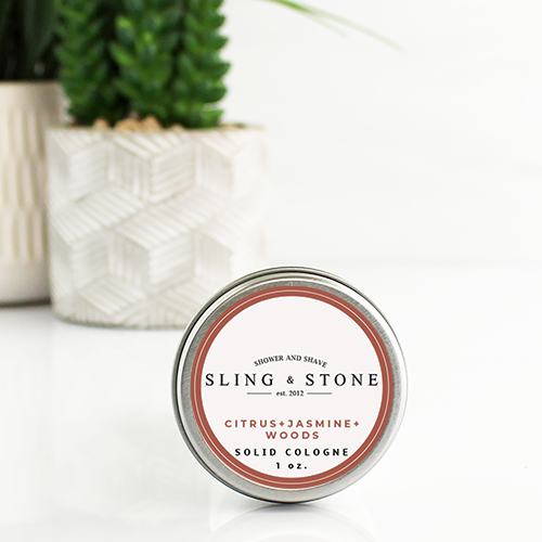 Cologne Tin Solid Sling & Stone