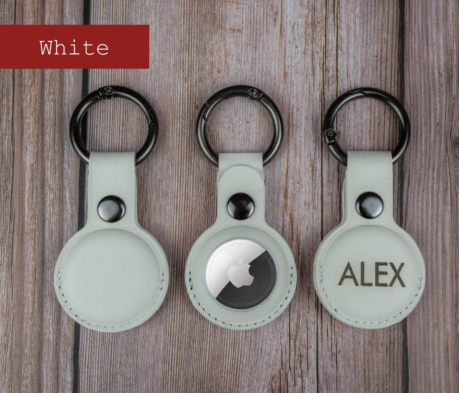 Leather Airtag Keychain