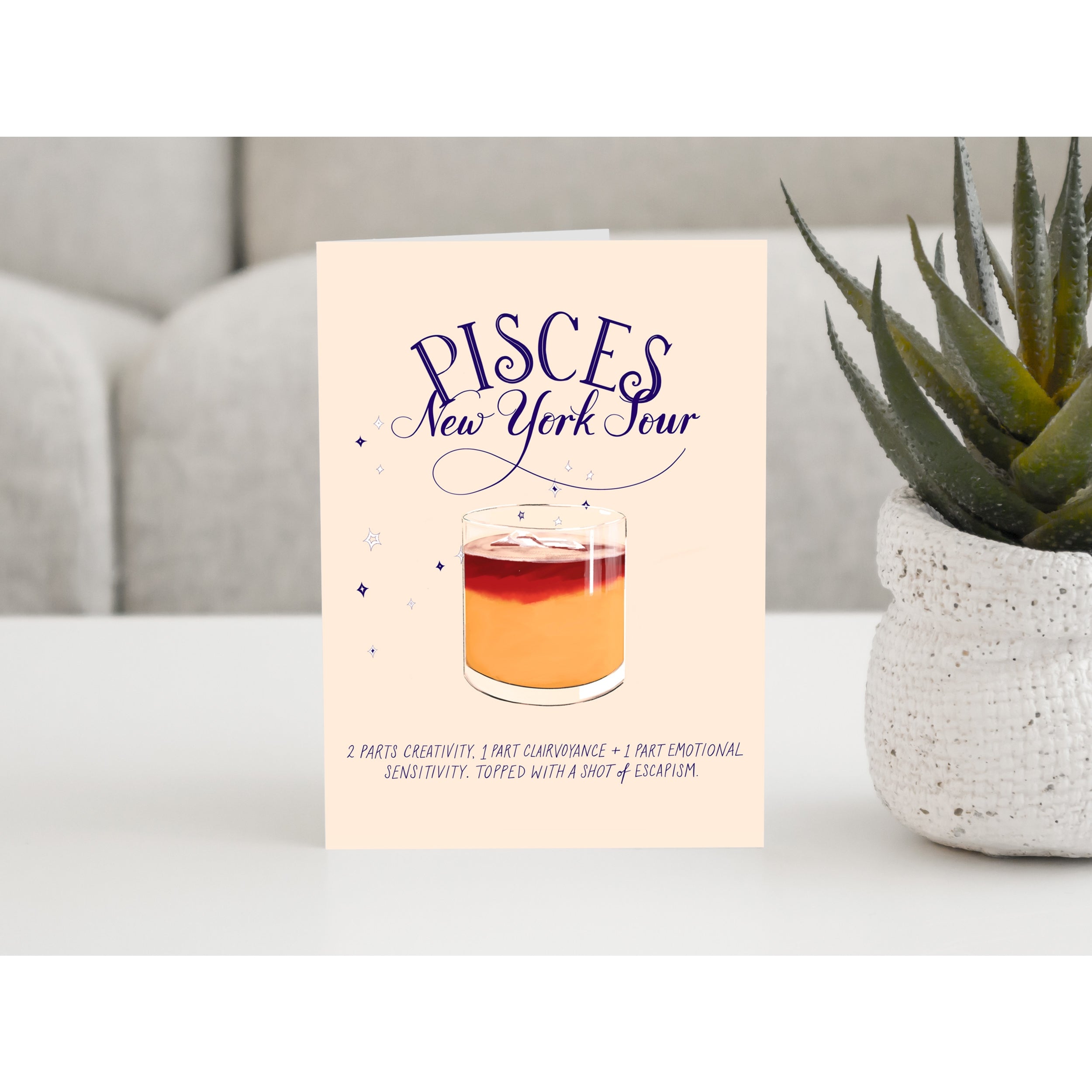 Cocktail Astrology Greeting Cards