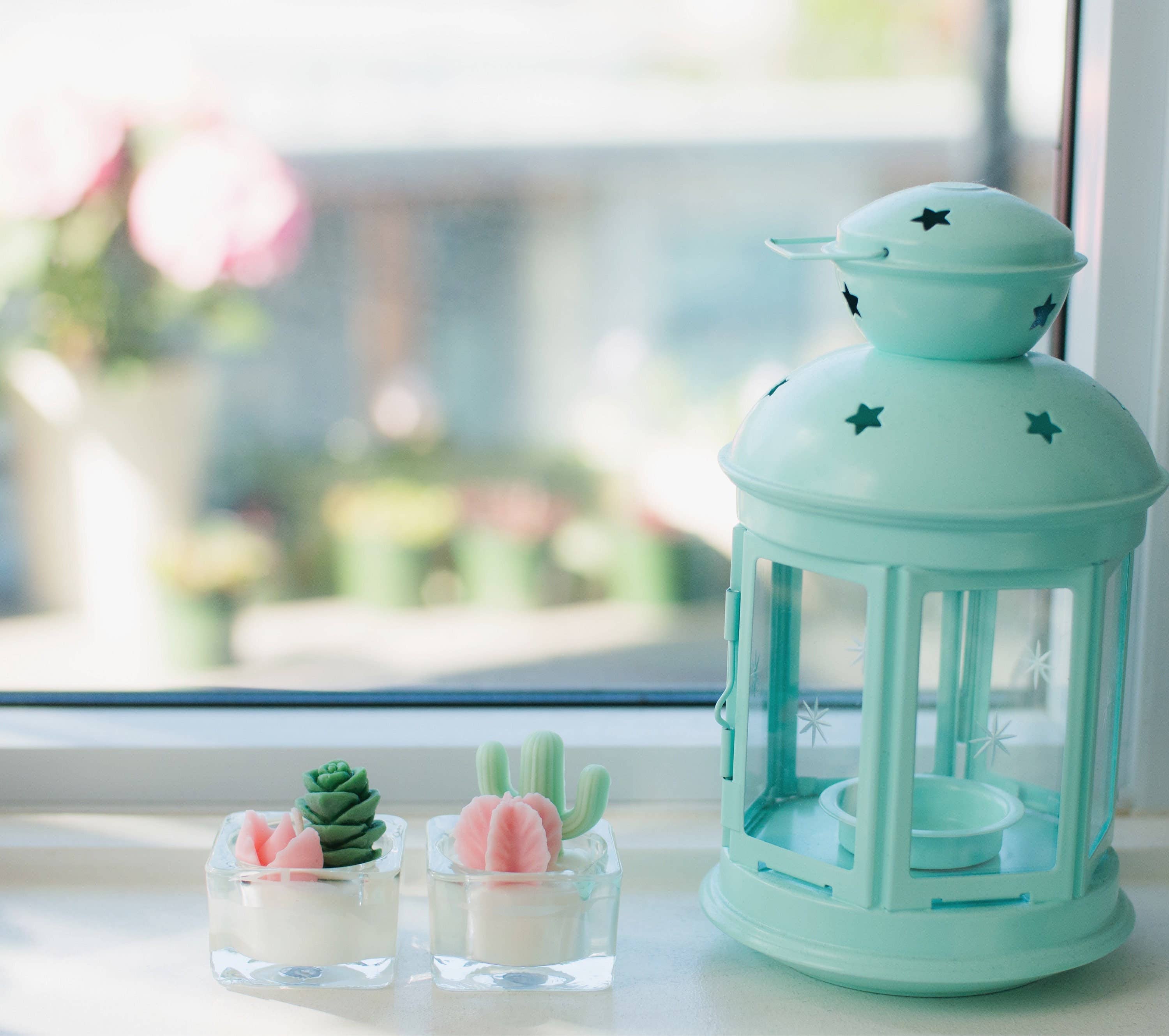 Cactus & Succulent Tealight Candles | Soy Wax Blend: Style D