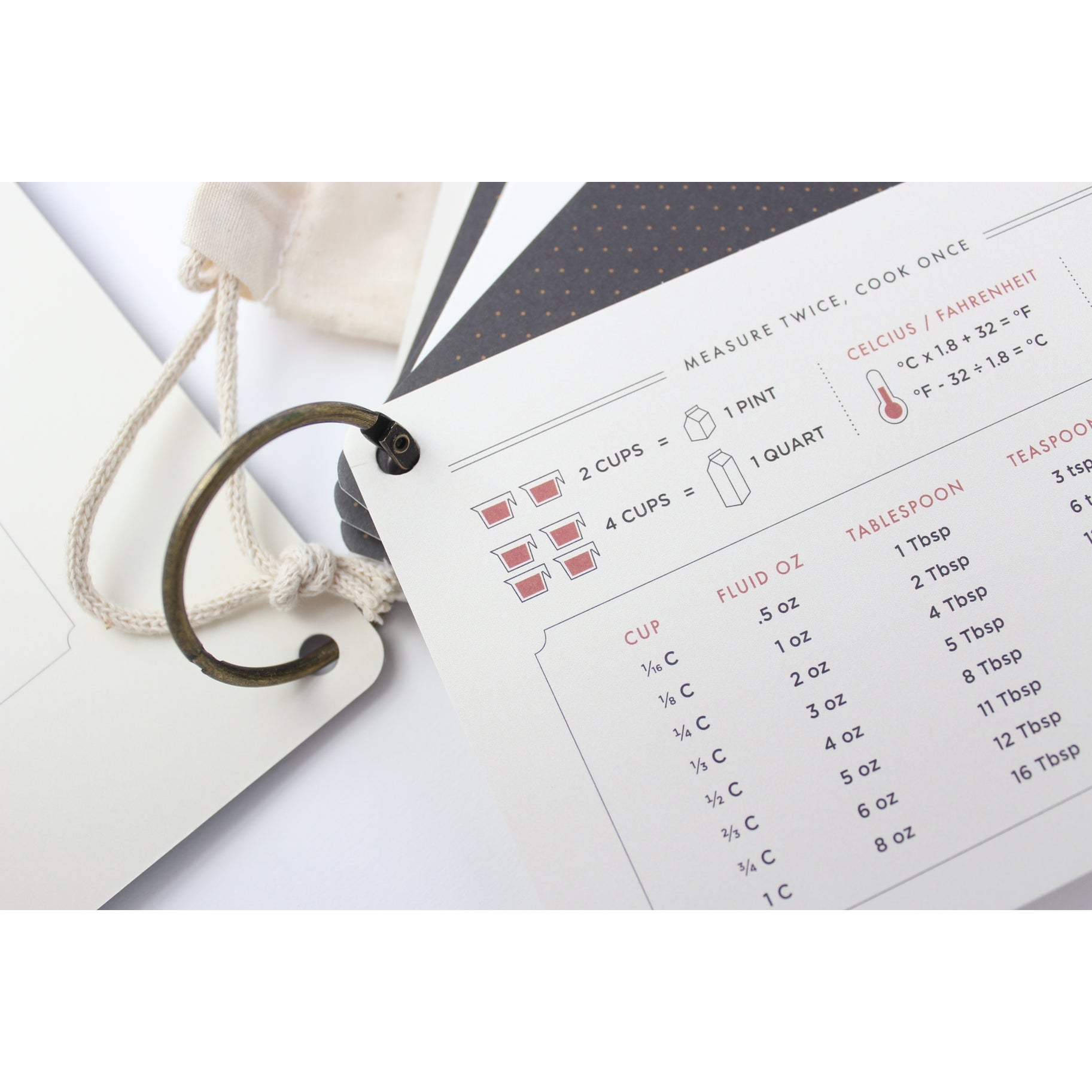 Recipe Cards on a Ring