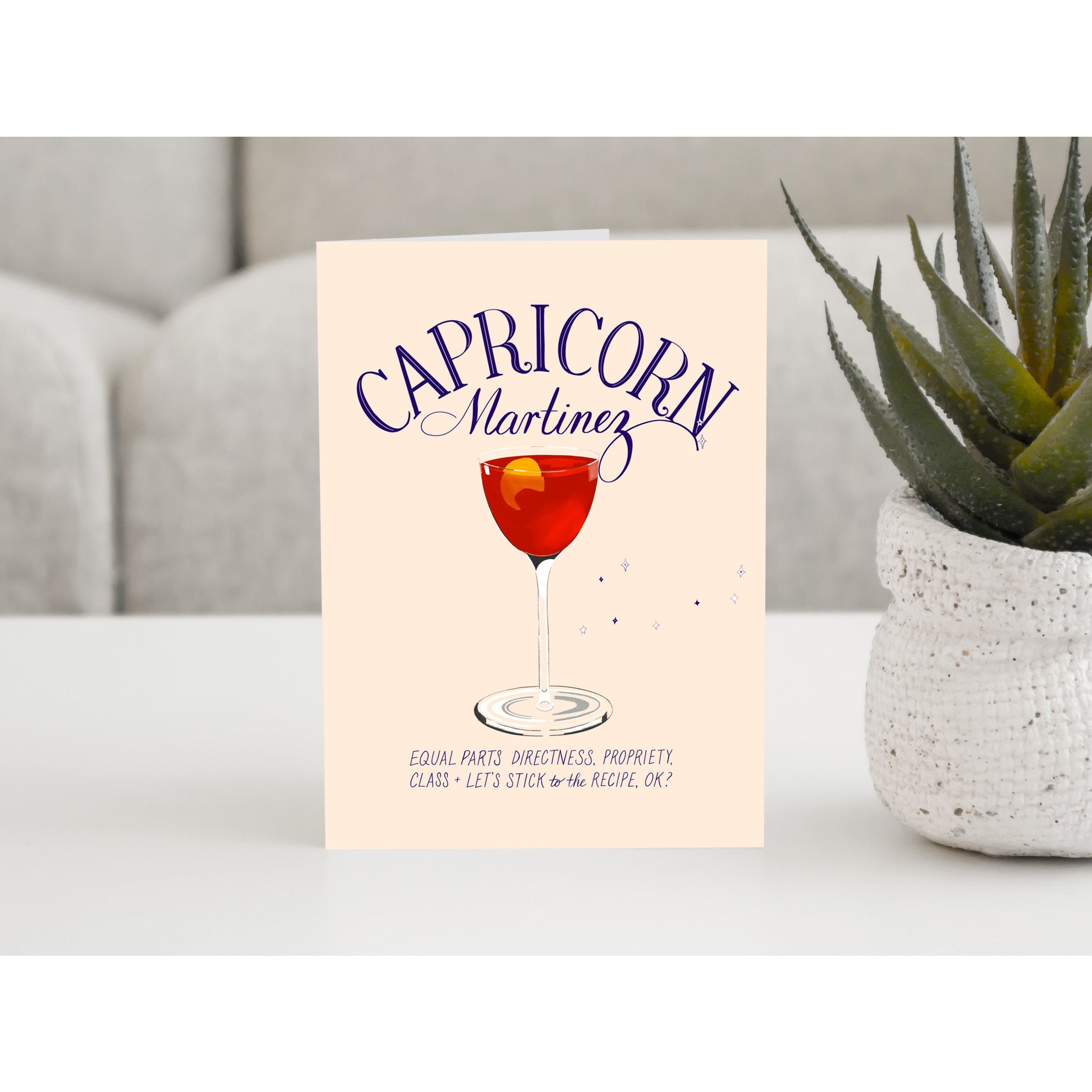 Cocktail Astrology Greeting Cards