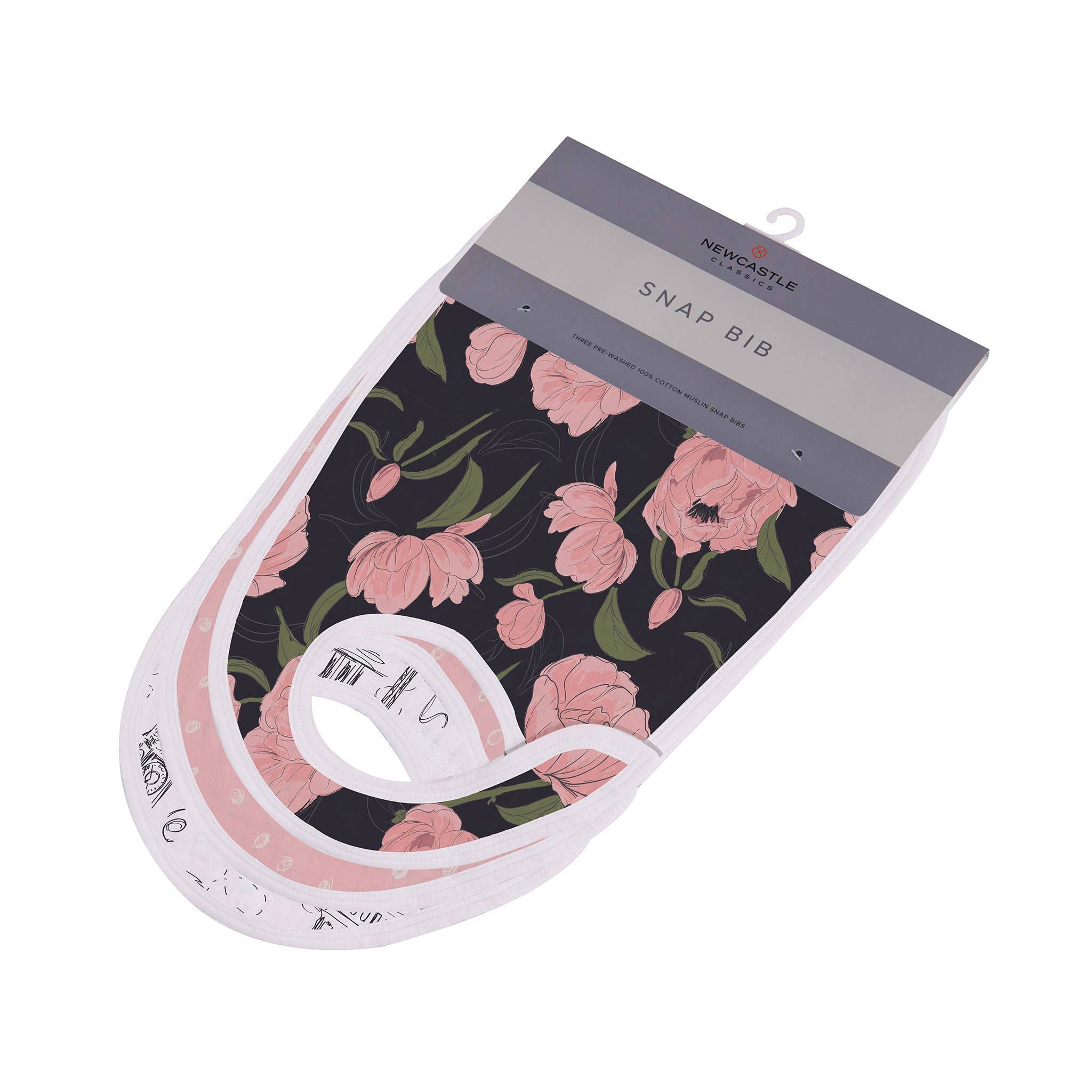 Muslin Snap Bibs - London, Paris, New York