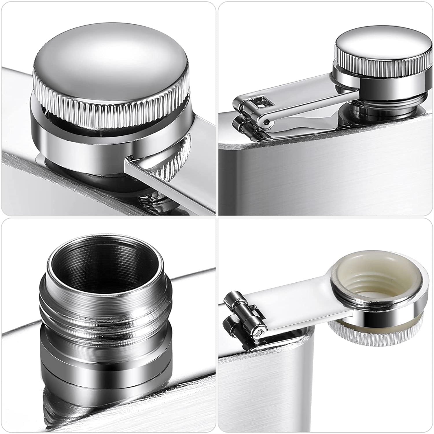 The Nipper - 6oz Stainless steel Flask with funnel