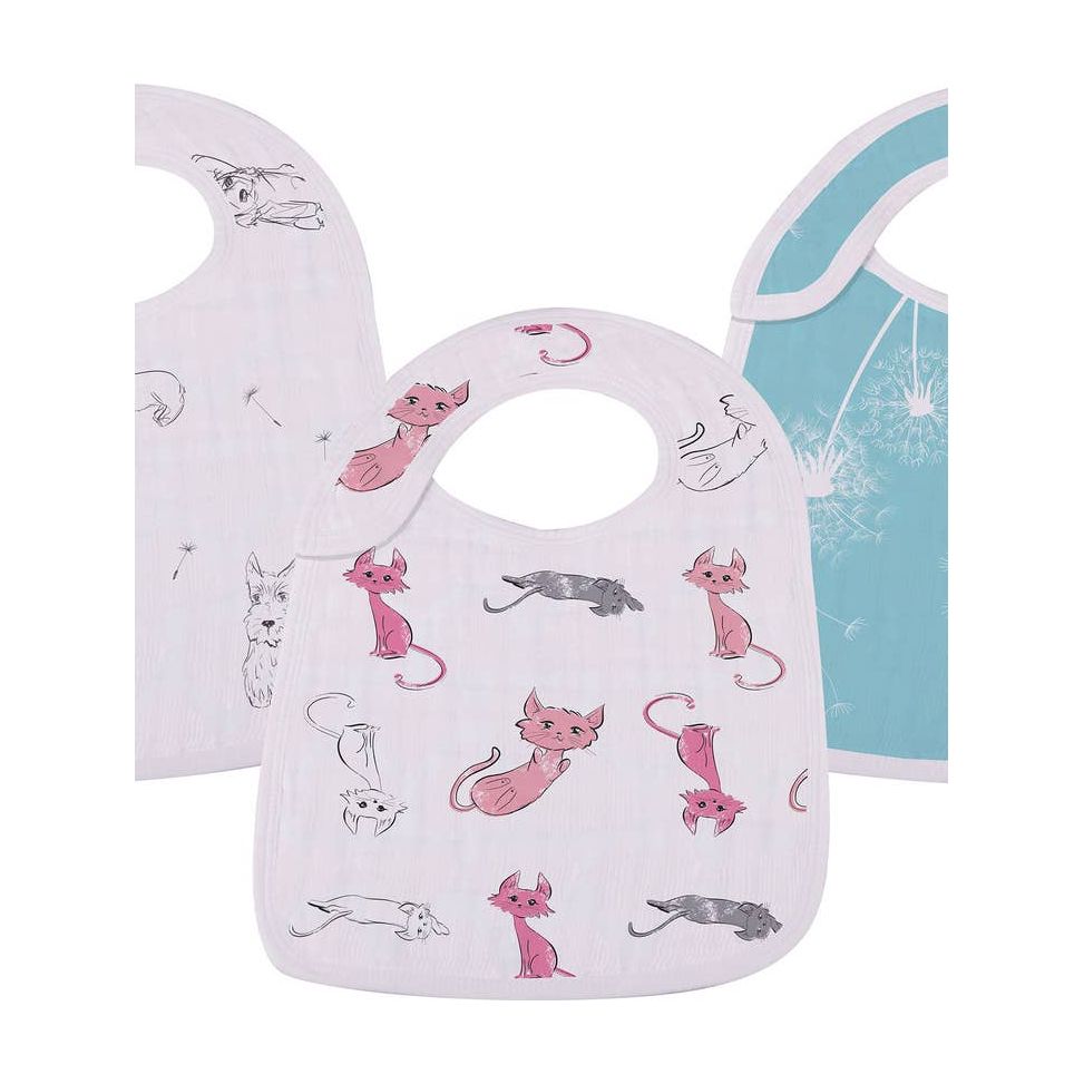 Muslin Snap Bibs - Dandelions