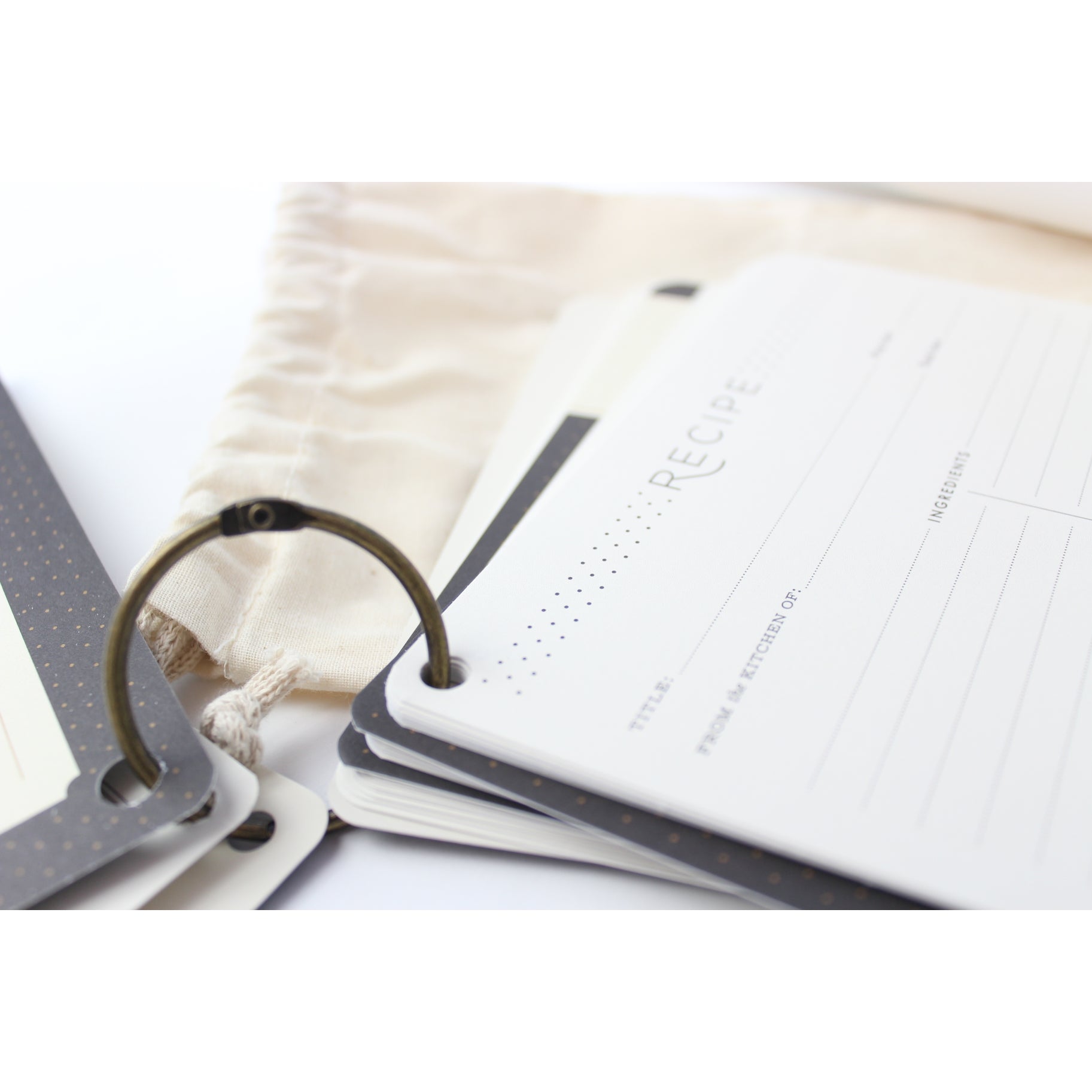 Recipe Cards on a Ring