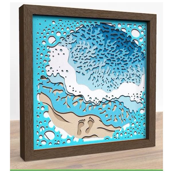 Shadow Box Art - Beach Theme
