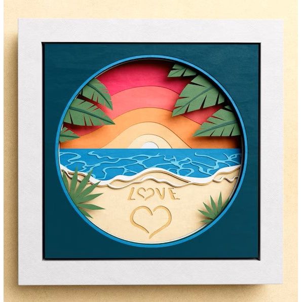 Shadow Box Art - Beach Theme