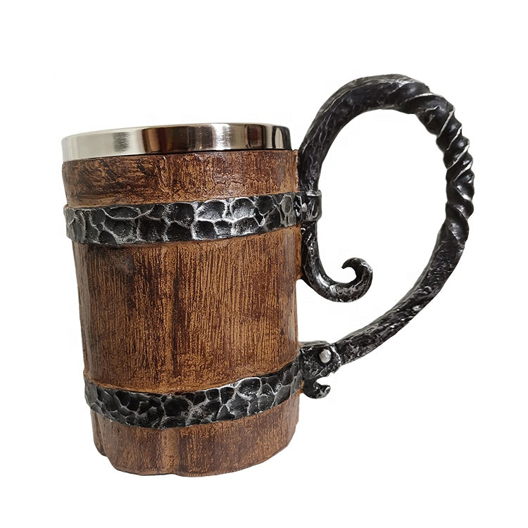 Viking Wooden Stainless Steel Mug
