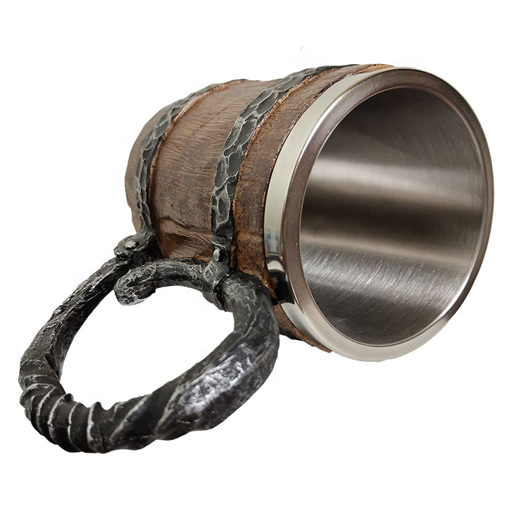Viking Wooden Stainless Steel Mug