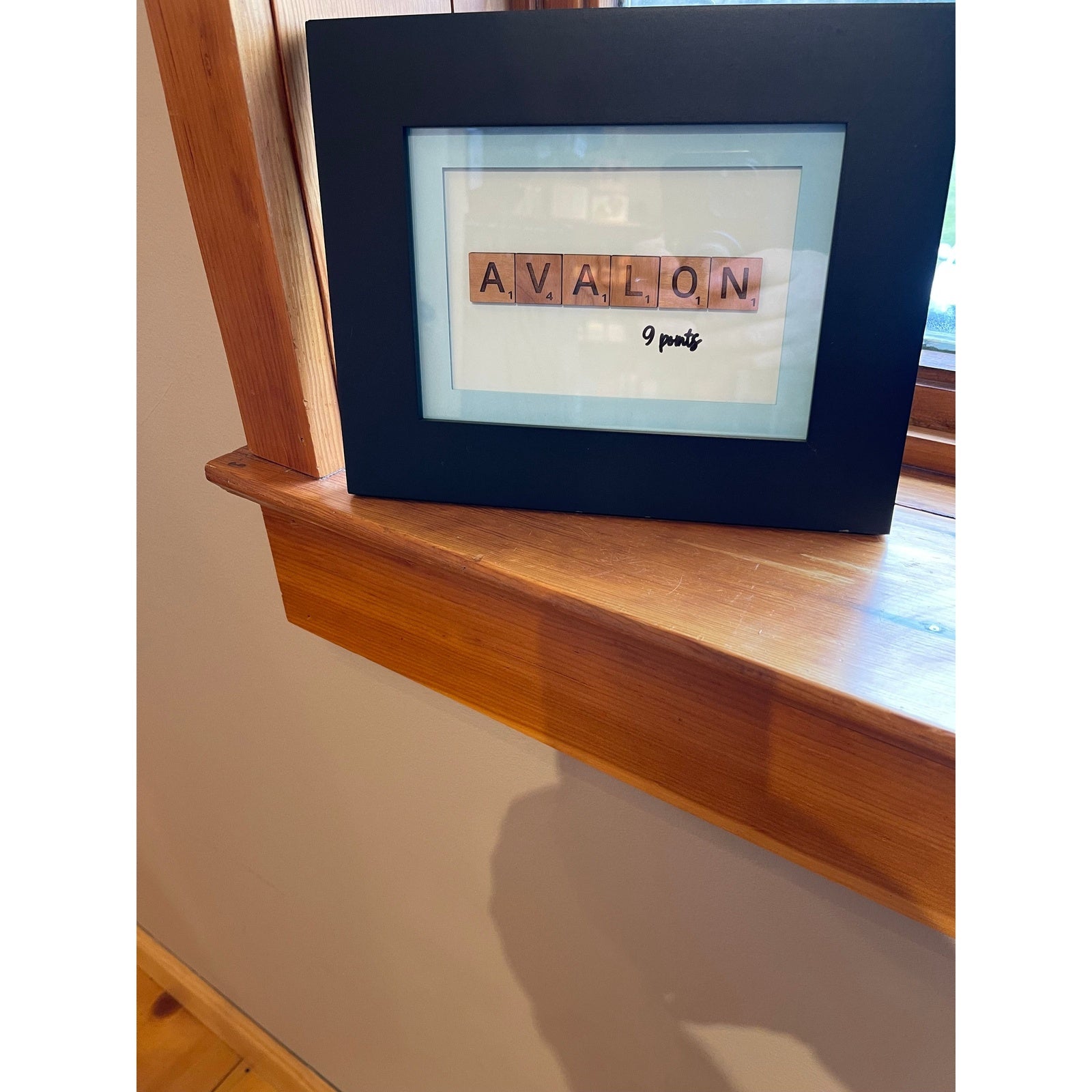 Framed Scrabble-Style Letter Art