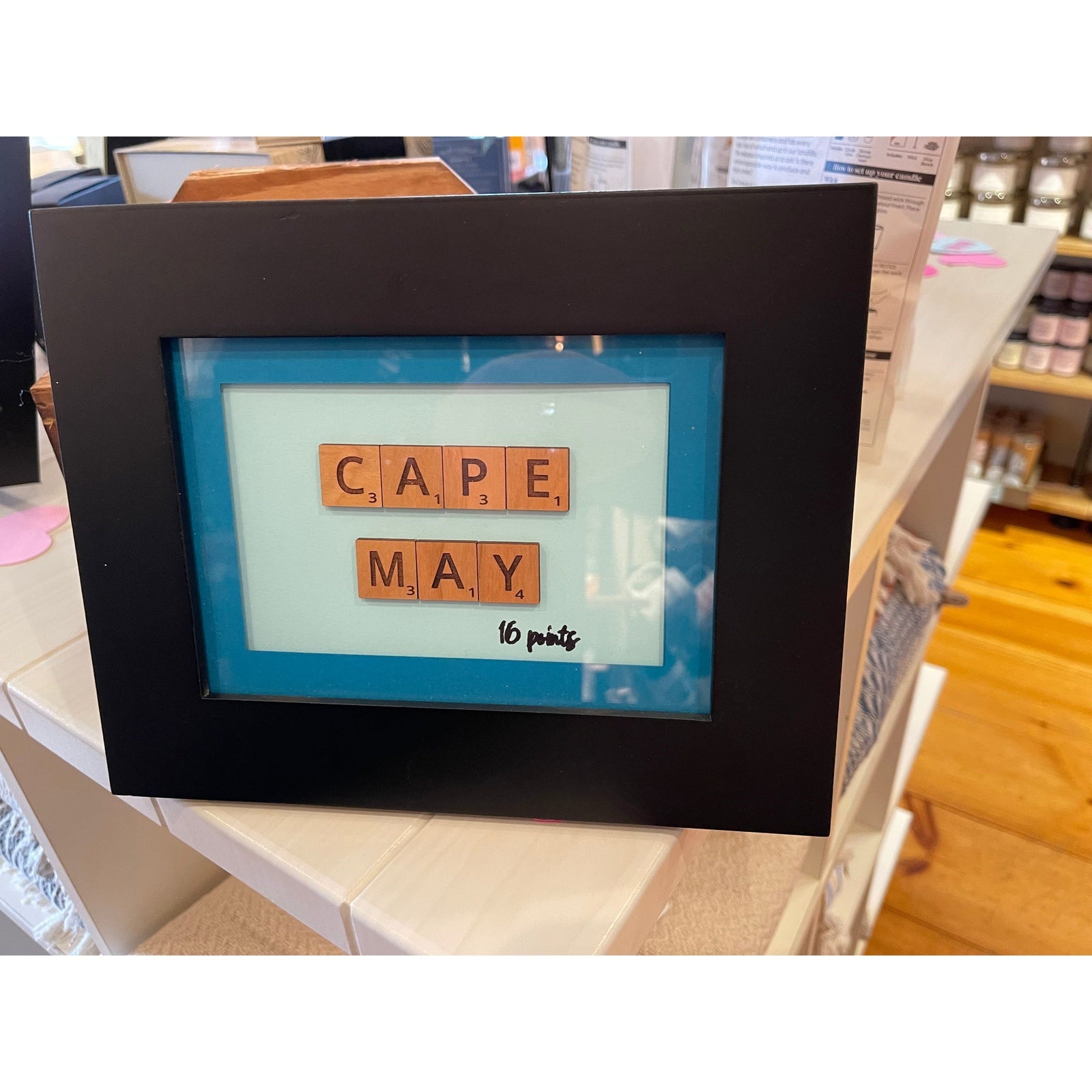 Framed Scrabble-Style Letter Art