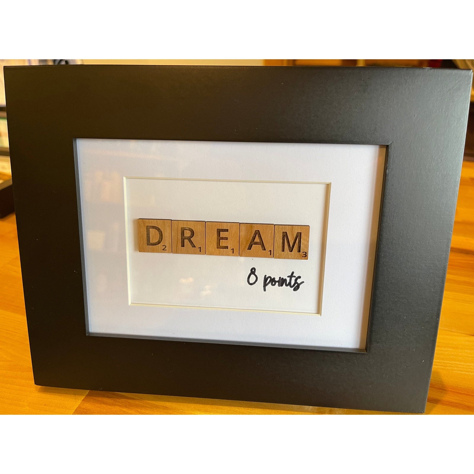 Framed Scrabble-Style Letter Art
