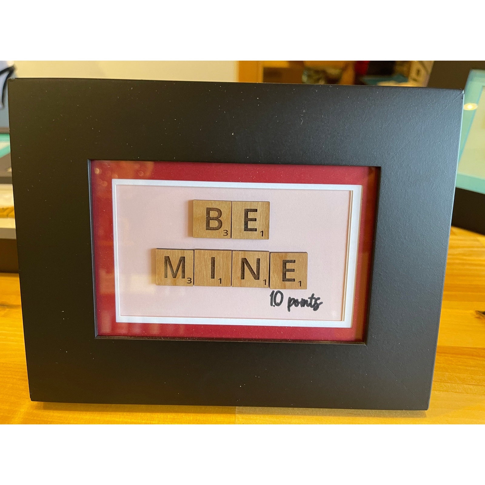 Framed Scrabble-Style Letter Art
