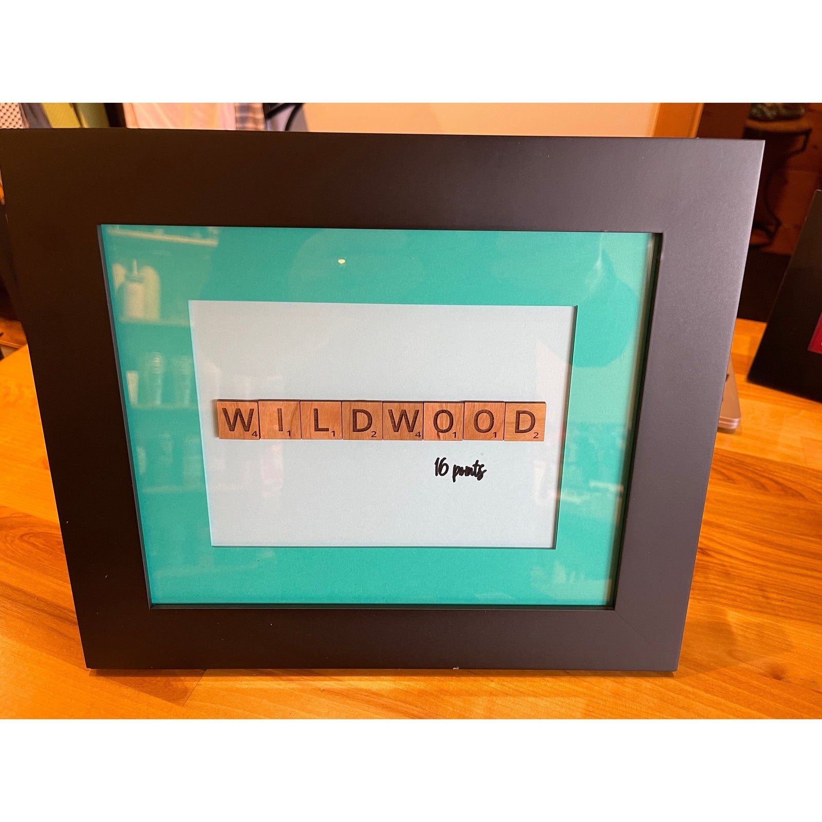 Framed Scrabble-Style Letter Art