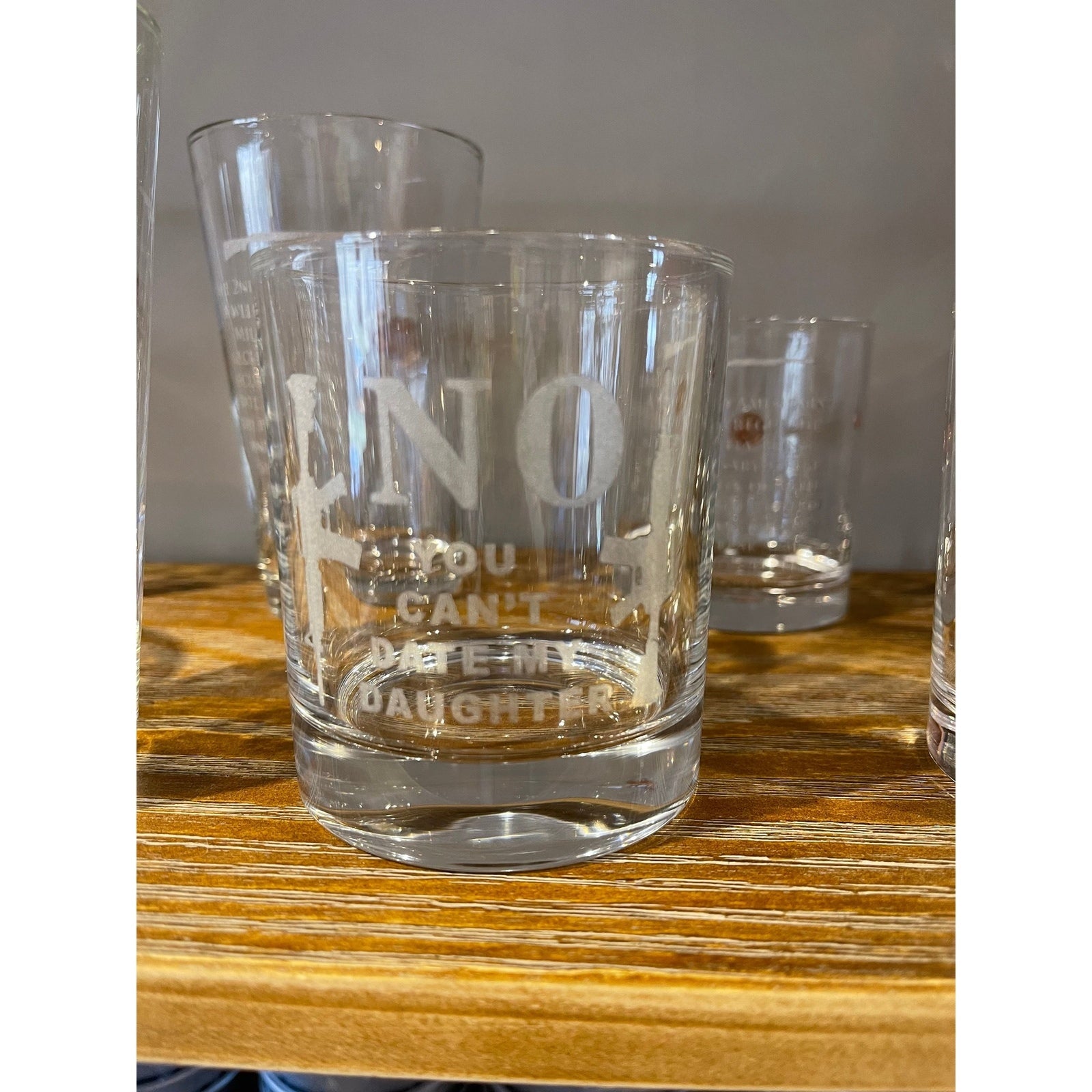 Whiskey Glass 12 ounce engraved