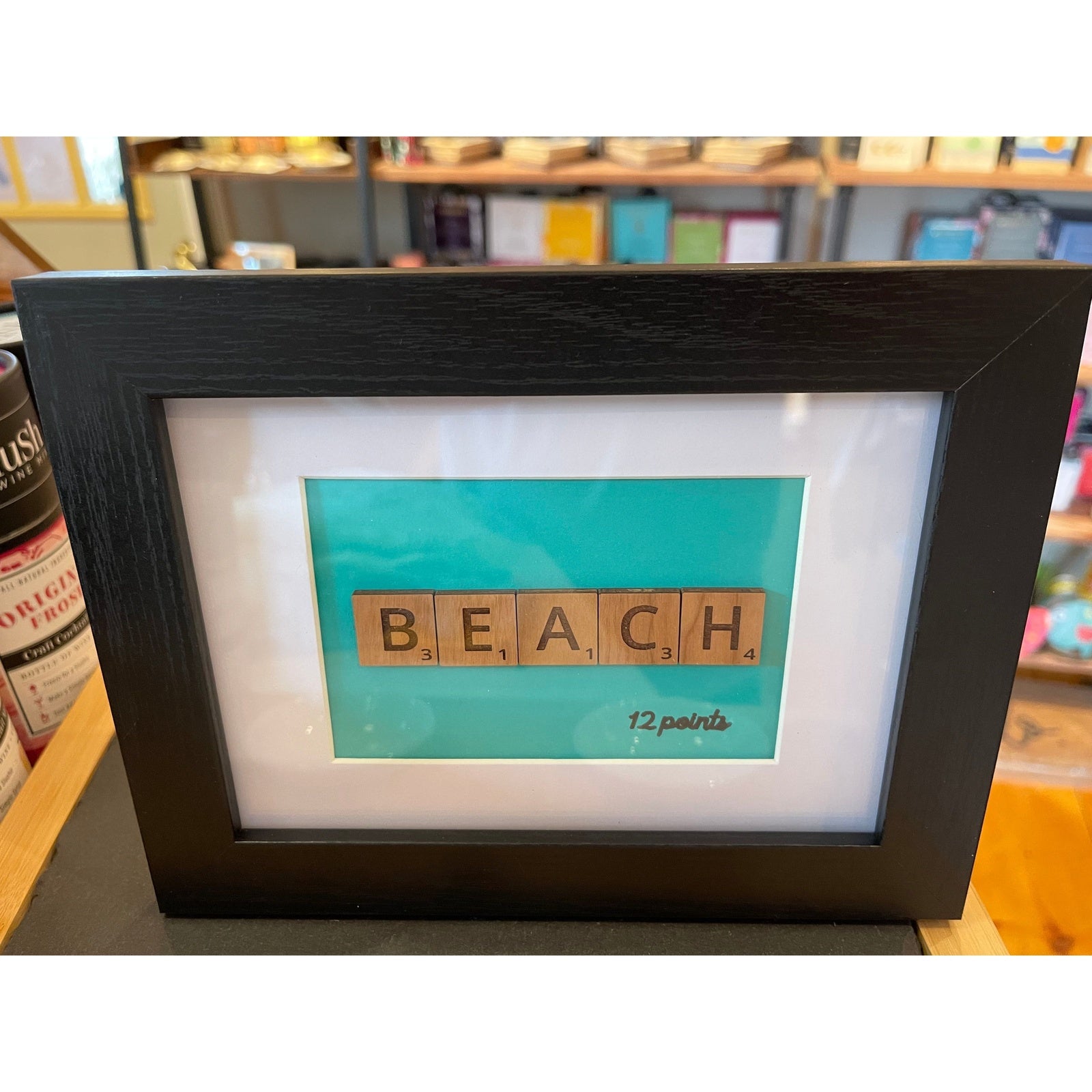 Framed Scrabble-Style Letter Art