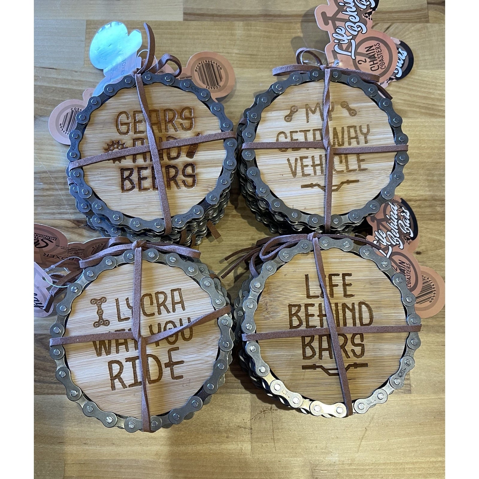 Bike Chain Coasters - Set of 2