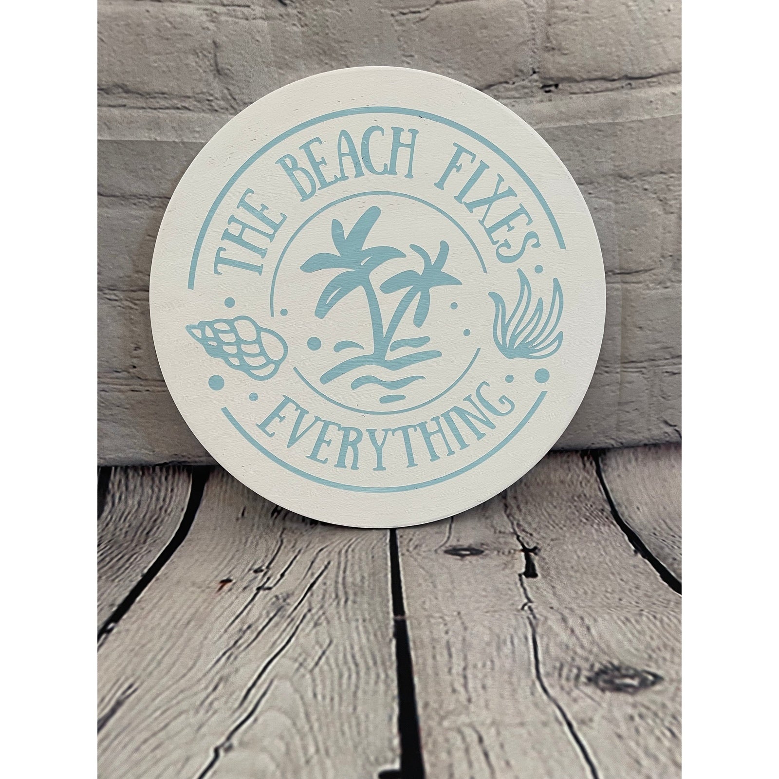Decorative Round Wood Sign - 12 inch
