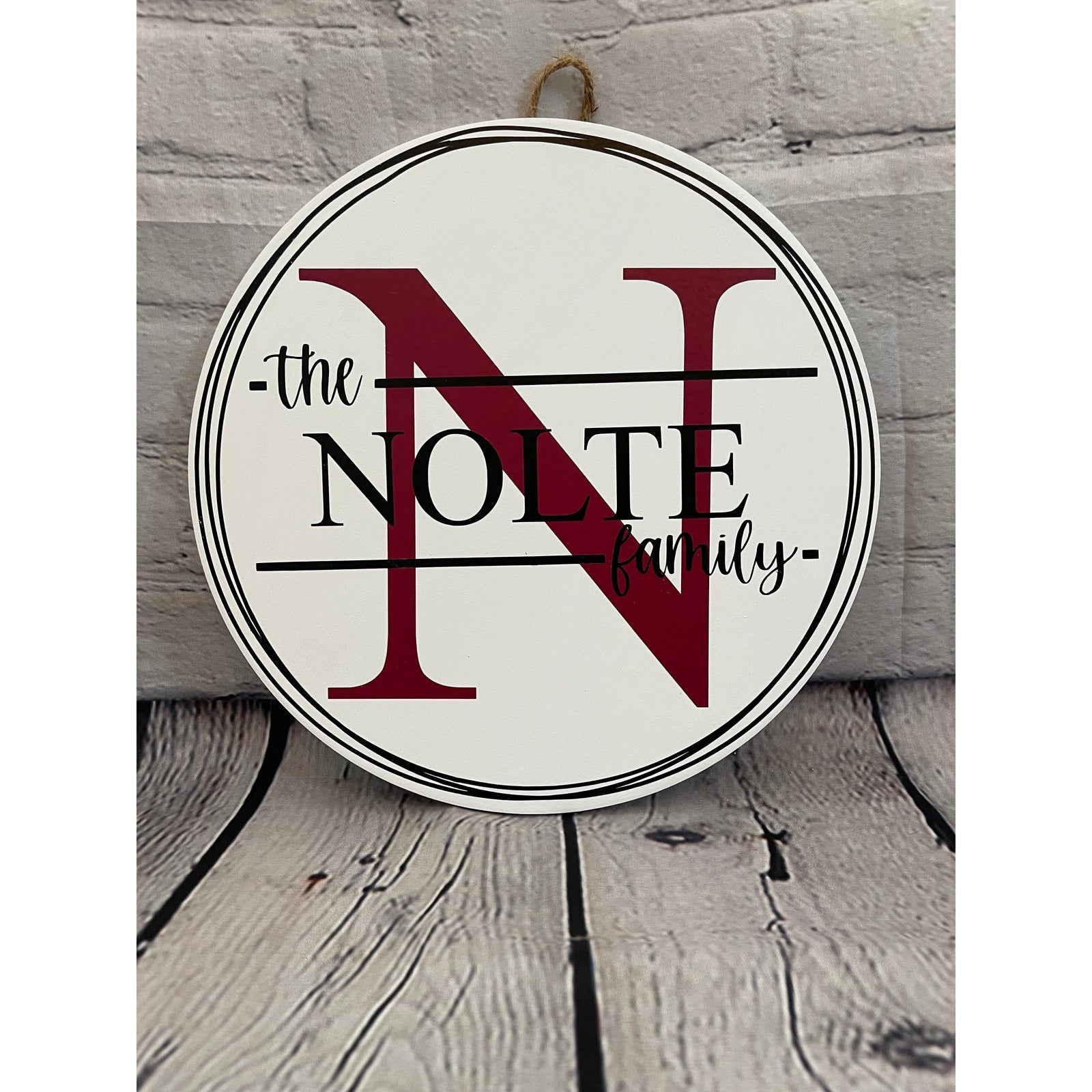 Decorative Round Wood Sign - 12 inch