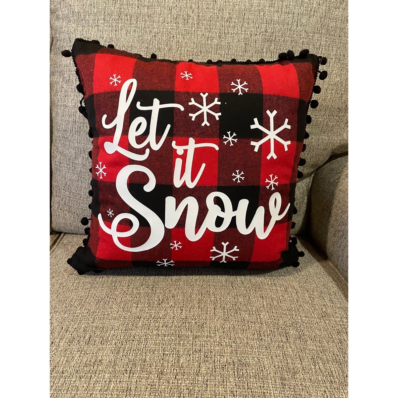 Holiday Decorative Pillow - Red & Black Check