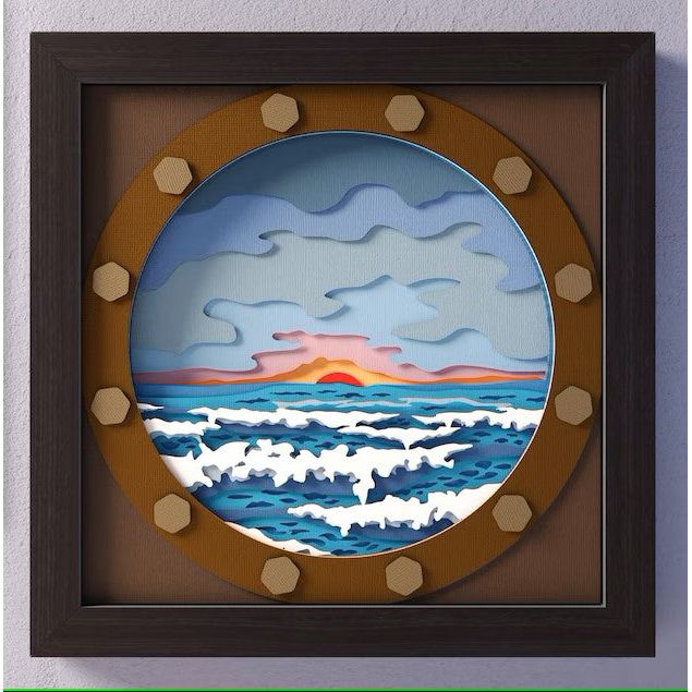 Shadow Box Art - Beach Theme