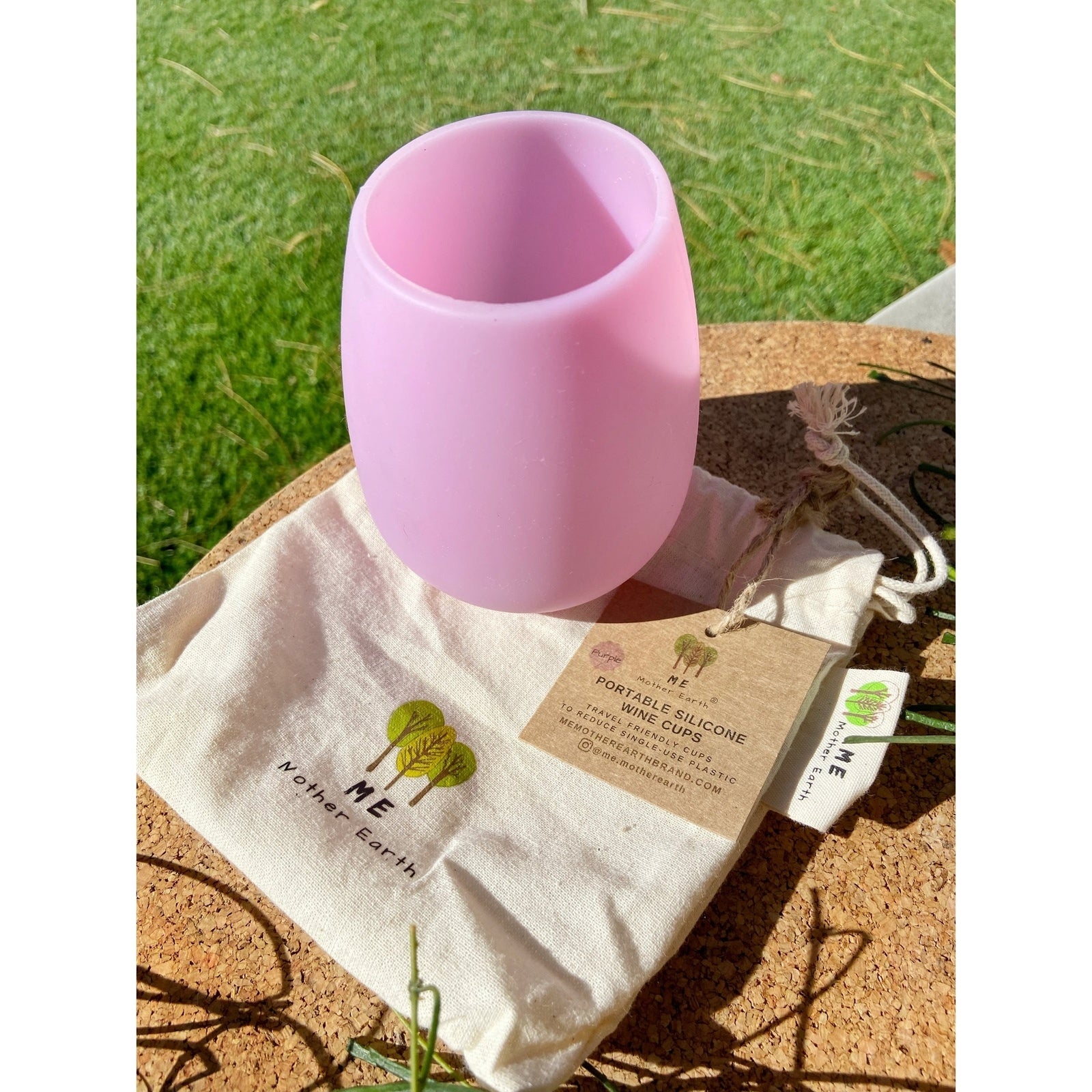 Silicone Portable Travel Wine Glasses + Bag