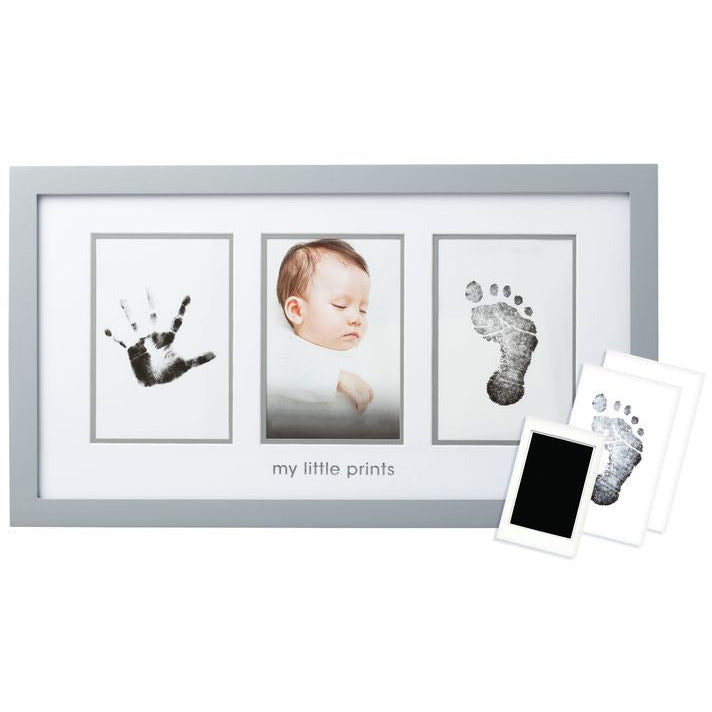 Babyprints Picture Frame with Clean Touch Ink Pad, Gray