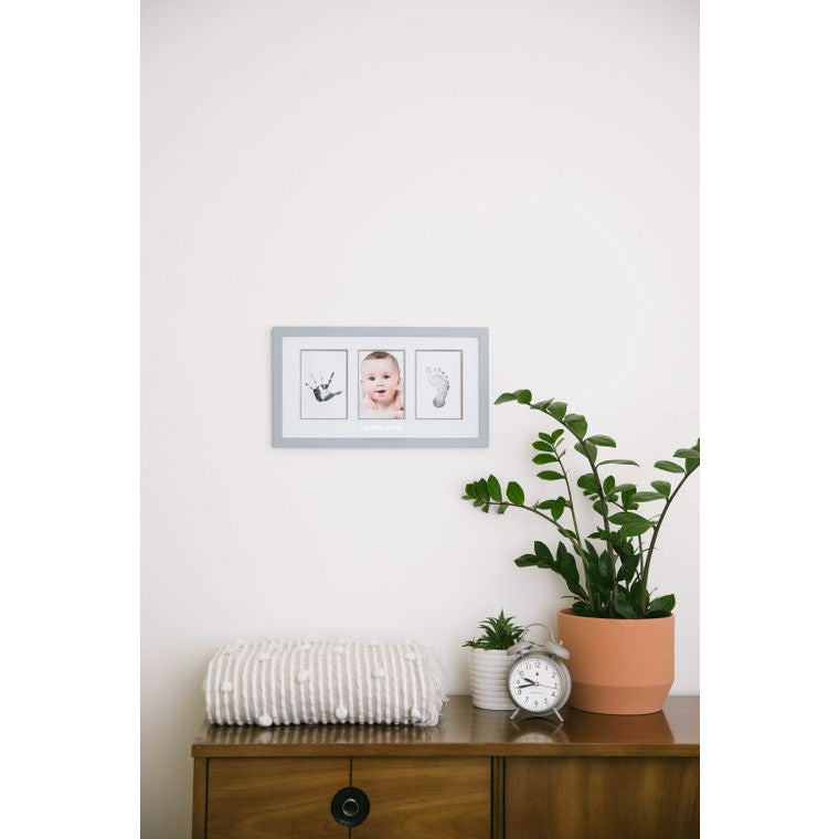 Babyprints Picture Frame with Clean Touch Ink Pad, Gray